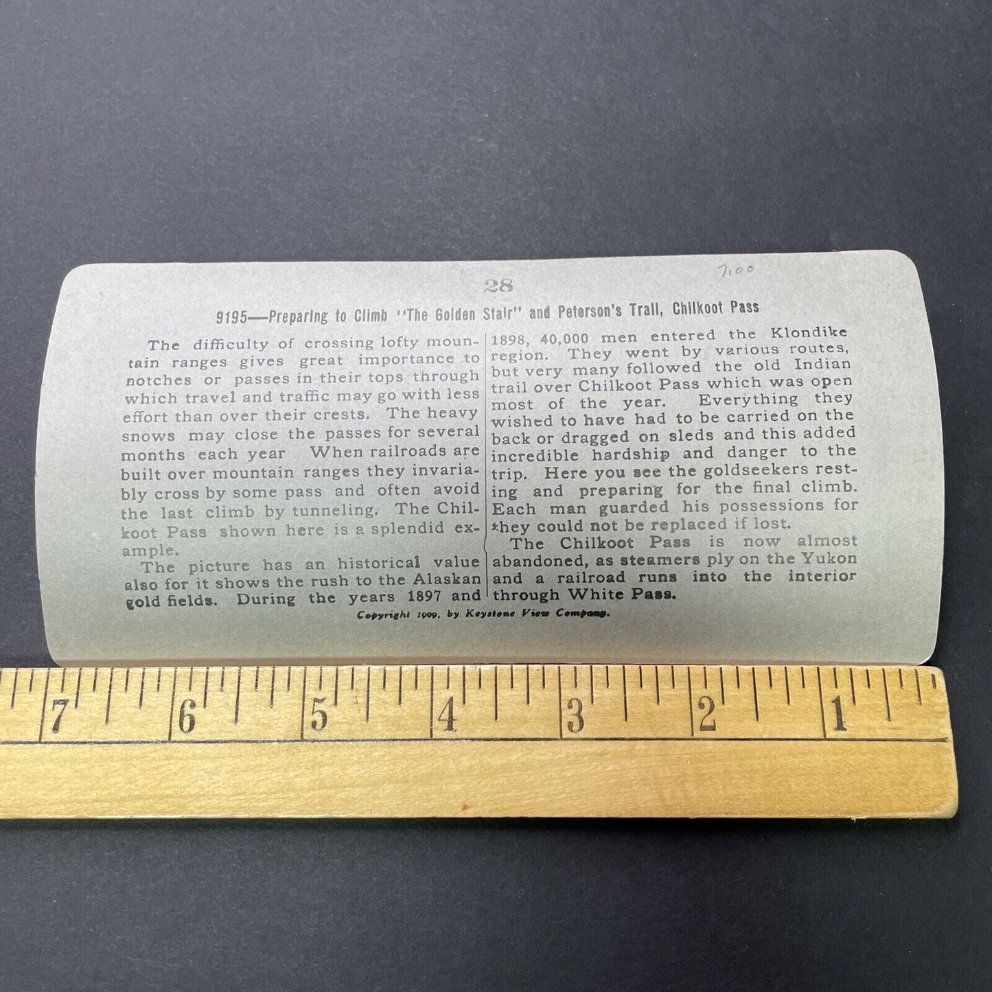 Antique 1909 Gold Miners Struggle In Alaska Winter Stereoview Photo Card P2339