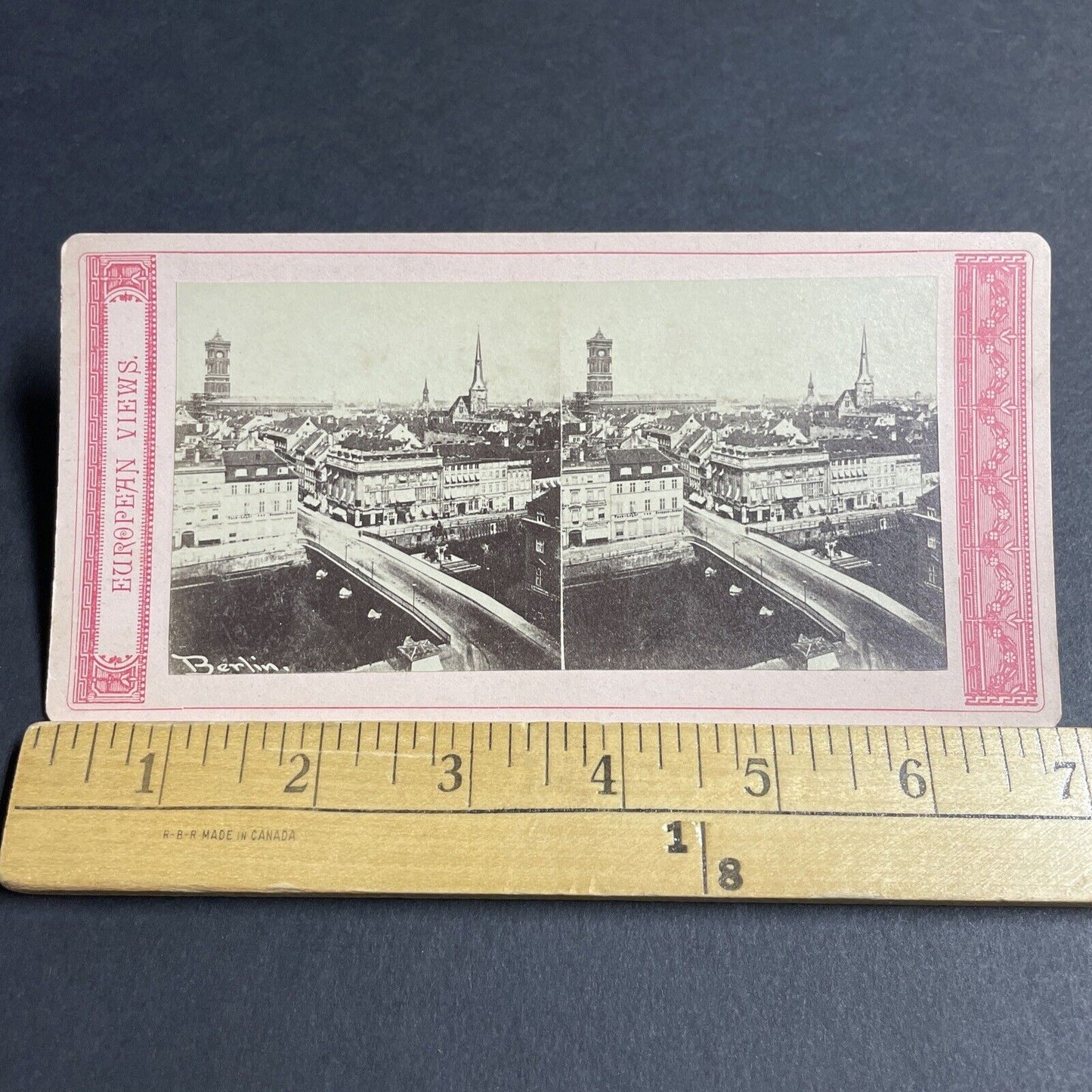 Antique 1870s Berlin City Center Germany Stereoview Photo Card P4170