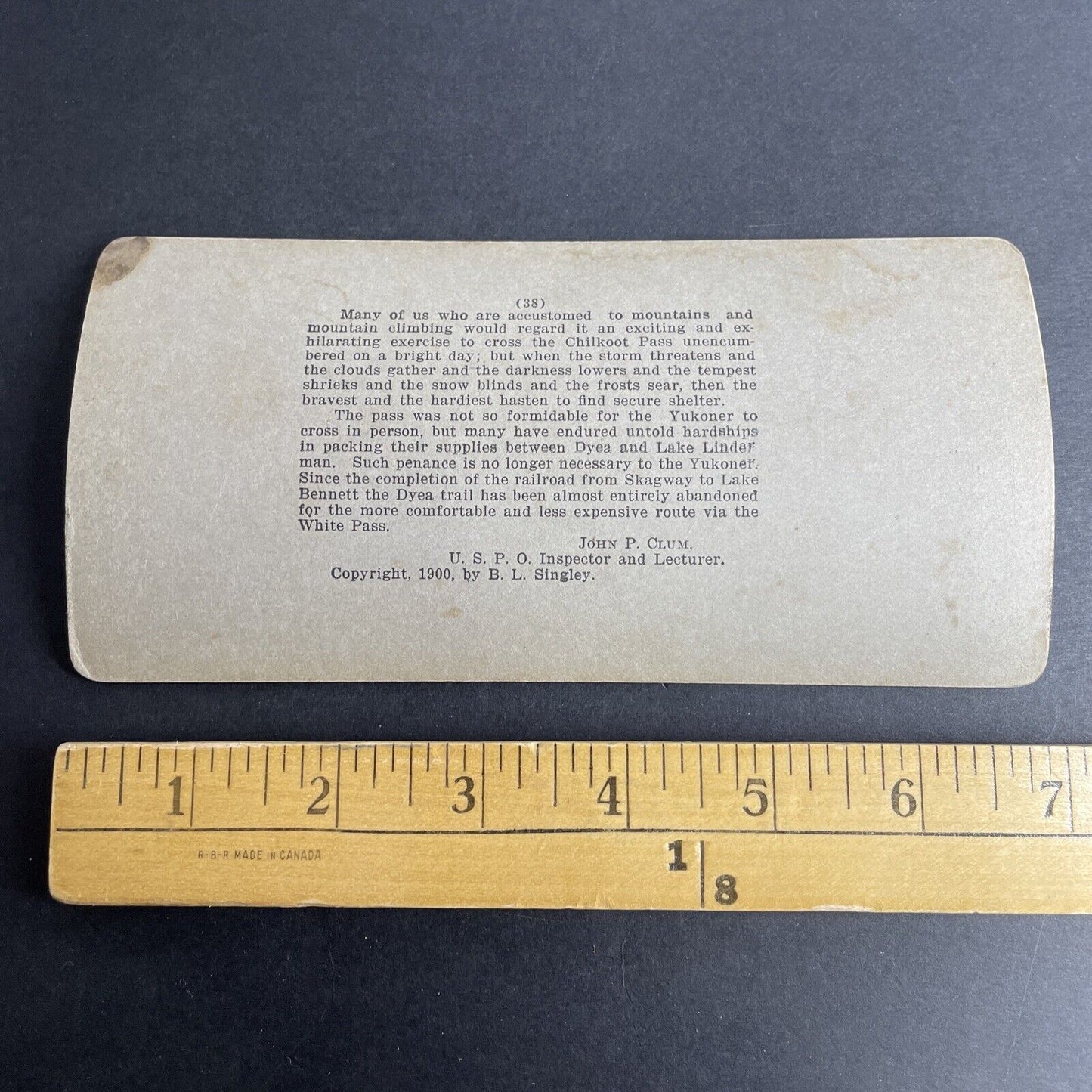 Antique 1900 Yukon Gold Miner Rush Chilkoot Alaska Stereoview Photo Card P1030