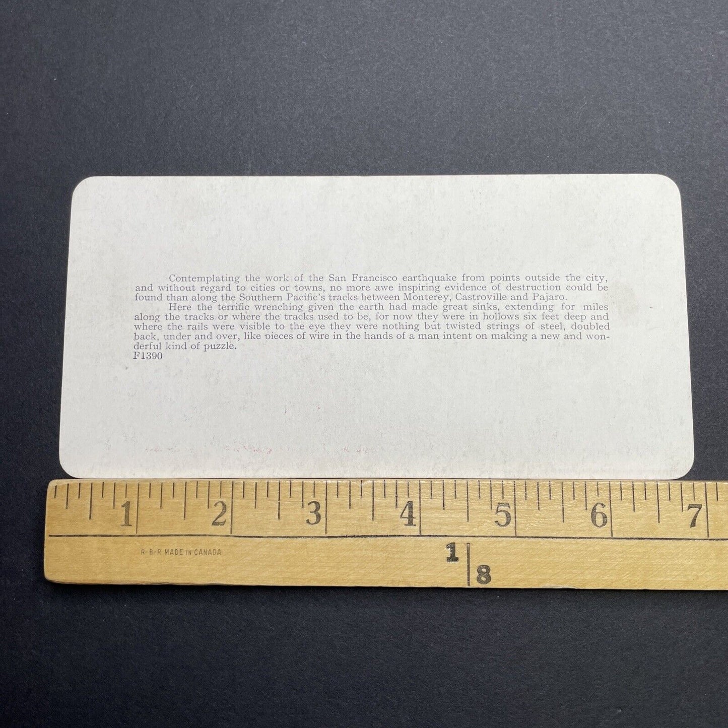 Antique 1910s San Francisco Earthquake Jones St Stereoview Photo Card 2300-44