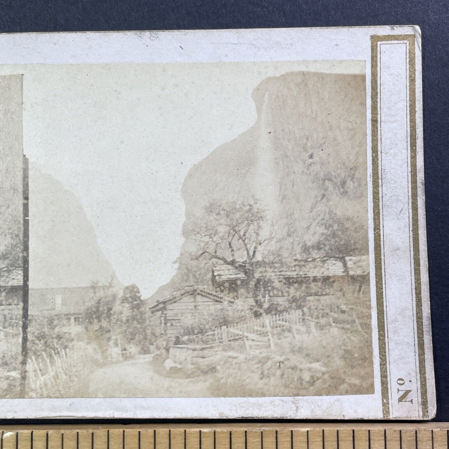 Staubbach Falls Stereoview Lauterbrunnen Switzerland Antique c1860 X4233