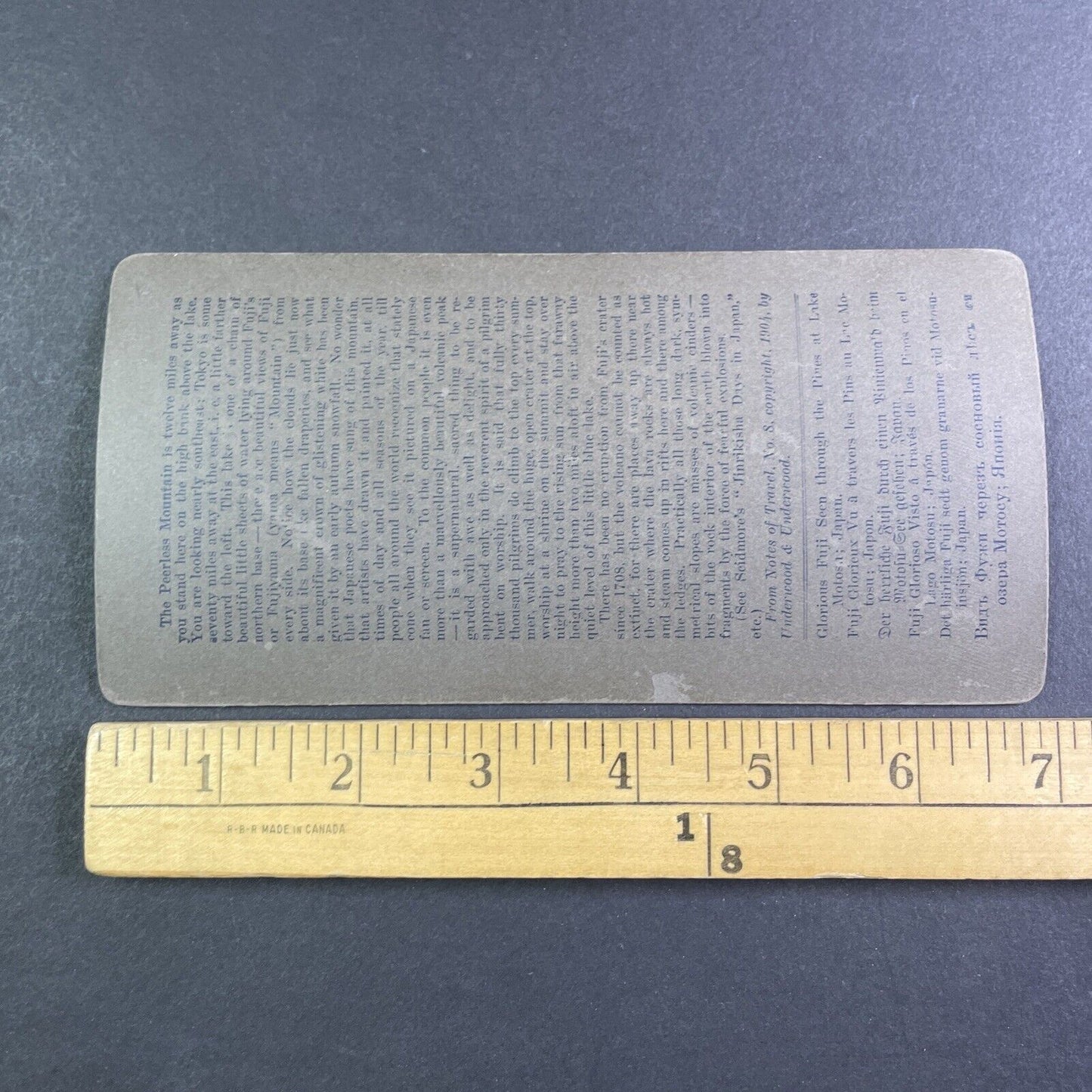 Mount Fuji and Lake Motosu Japan Stereoview Antique c1904 Y2583