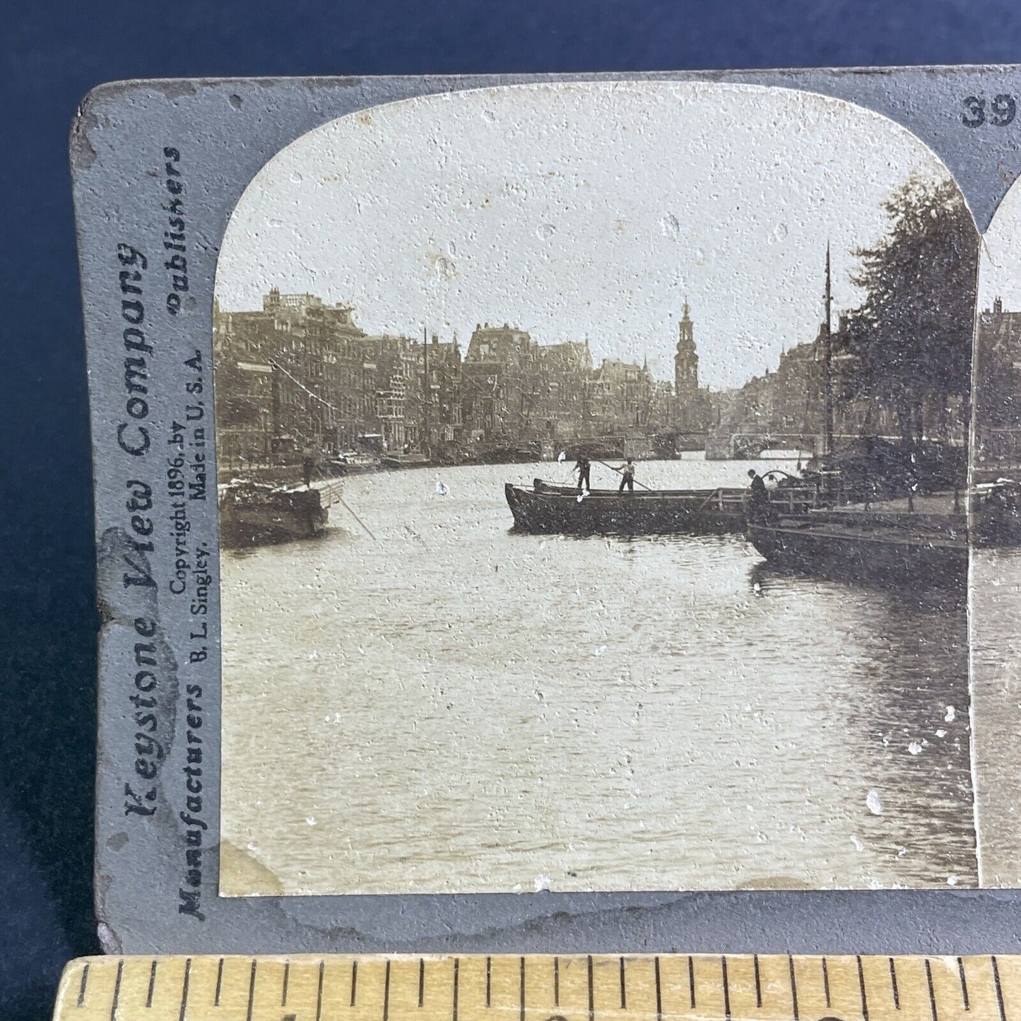 Antique 1896 City Of Rotterdam Netherlands Holland Stereoview Photo Card P2152