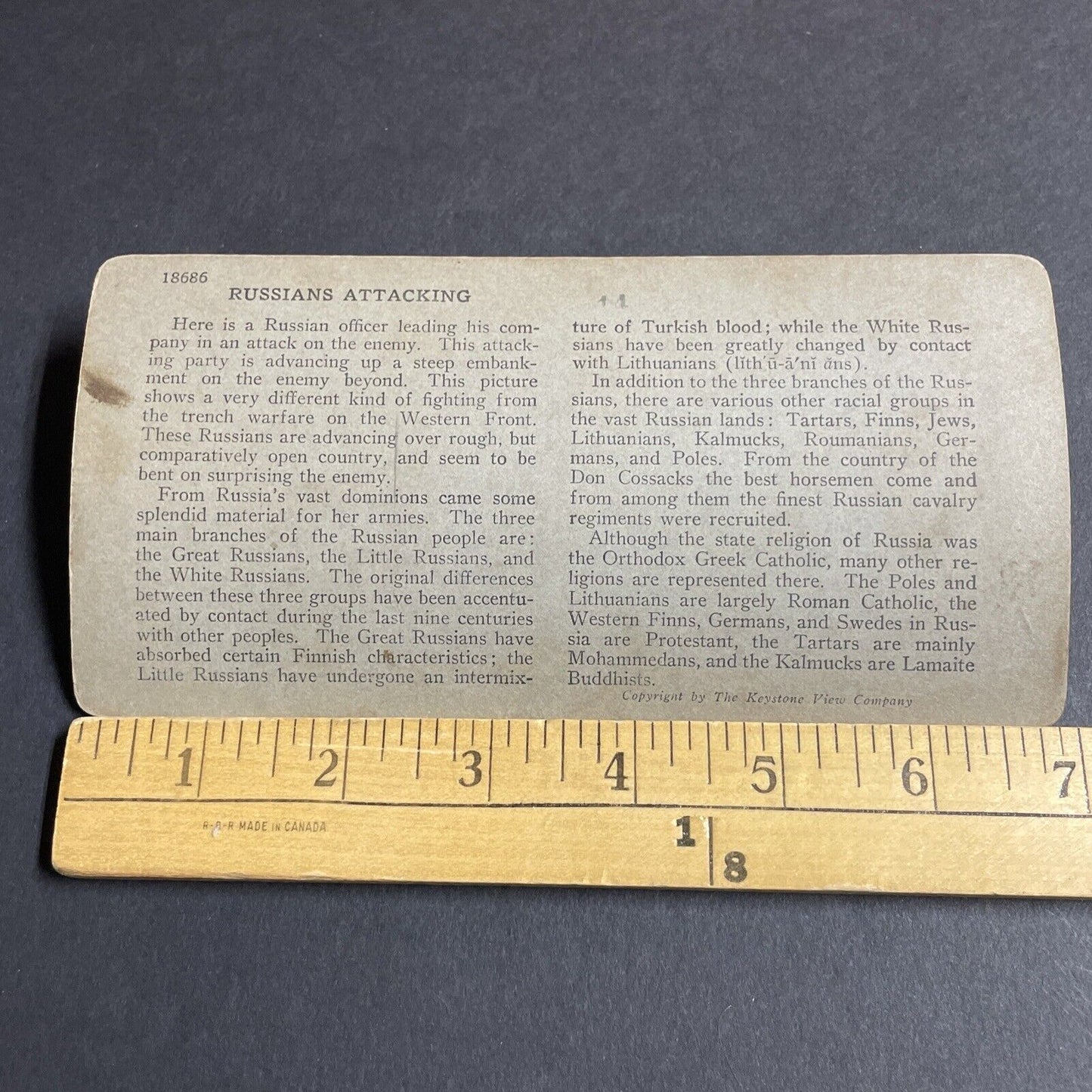 Antique 1904 Russian Soldiers Attacking The Japanese Stereoview Photo Card P4241