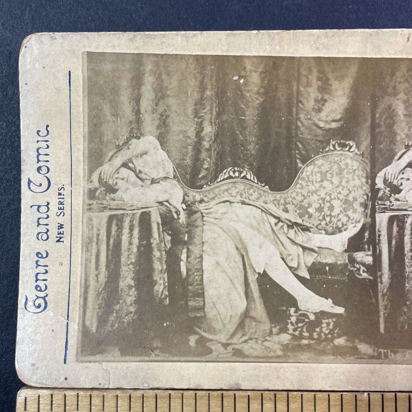Risque Nude Topless Woman Queen Of The Harem Stereoview Antique c1880 X1257