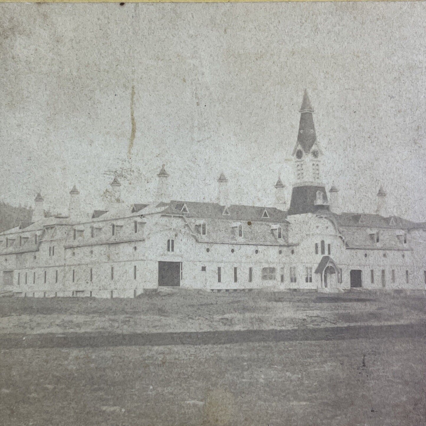 Houghton's Folly Barn Orford New Hampshire Stereoview Antique c1878 Y2264