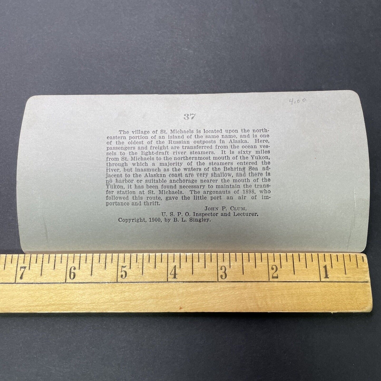 Antique 1900 Gold Miners Supplies St Michael Alaska Stereoview Photo Card P2332