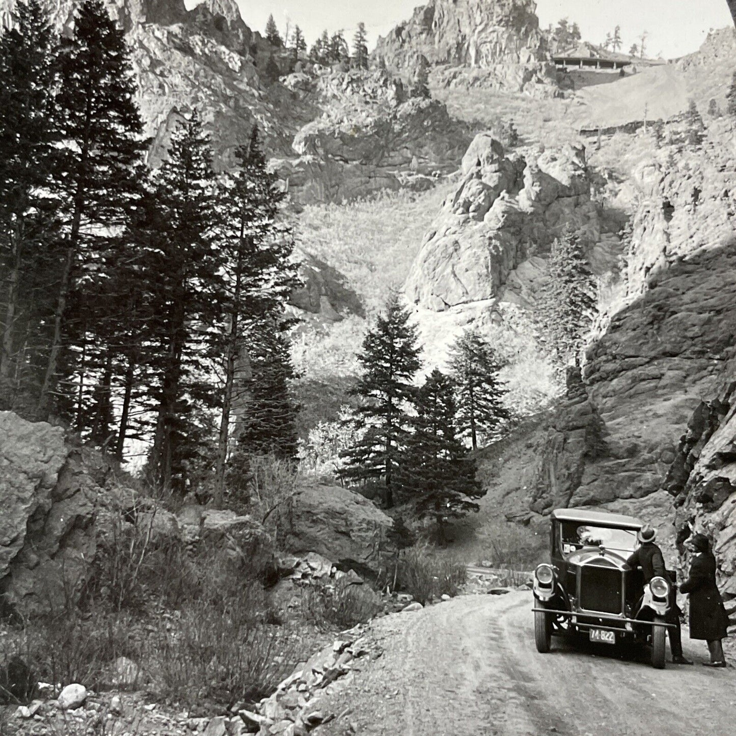 Antique 1920s Cheyenne Canyon Manitou Colorado Stereoview Photo Card V2196