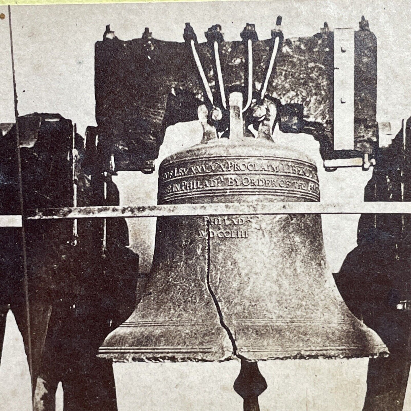 Antique 1876 The Liberty Bell (1776-1876) Stereoview Photo Card P1173