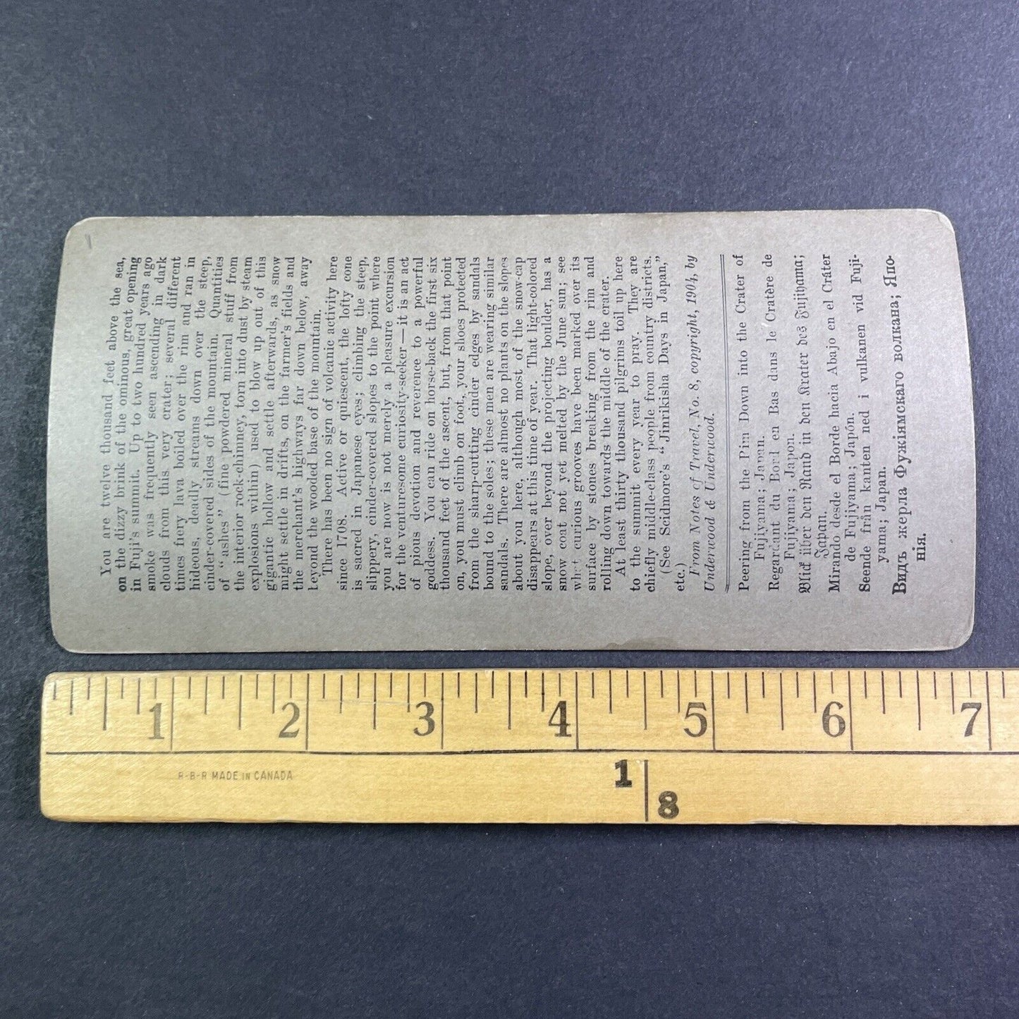 Fujiyama Volcano Crater Rim Japan Stereoview Antique c1904 Y2584