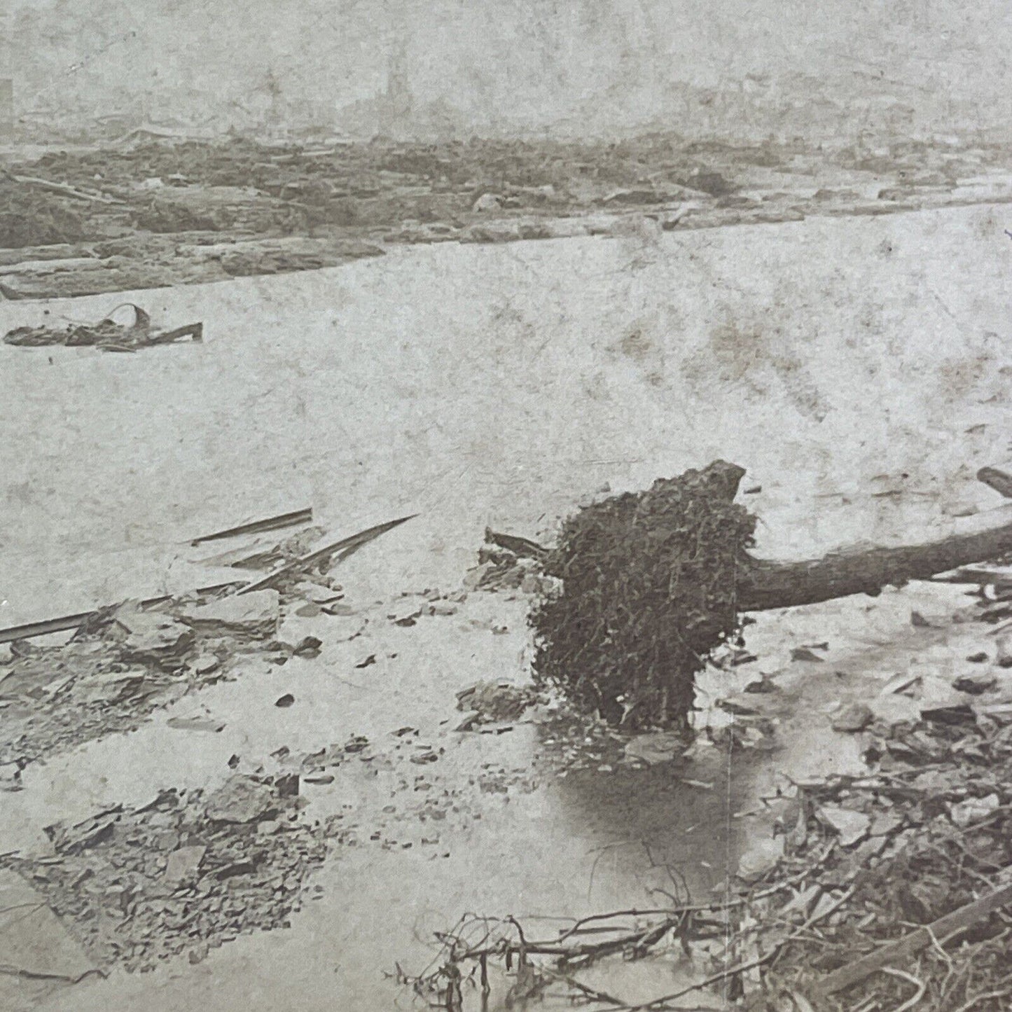 Pennsylvania Railway Johnstown Flood Disaster Stereoview Antique c1889 X2488