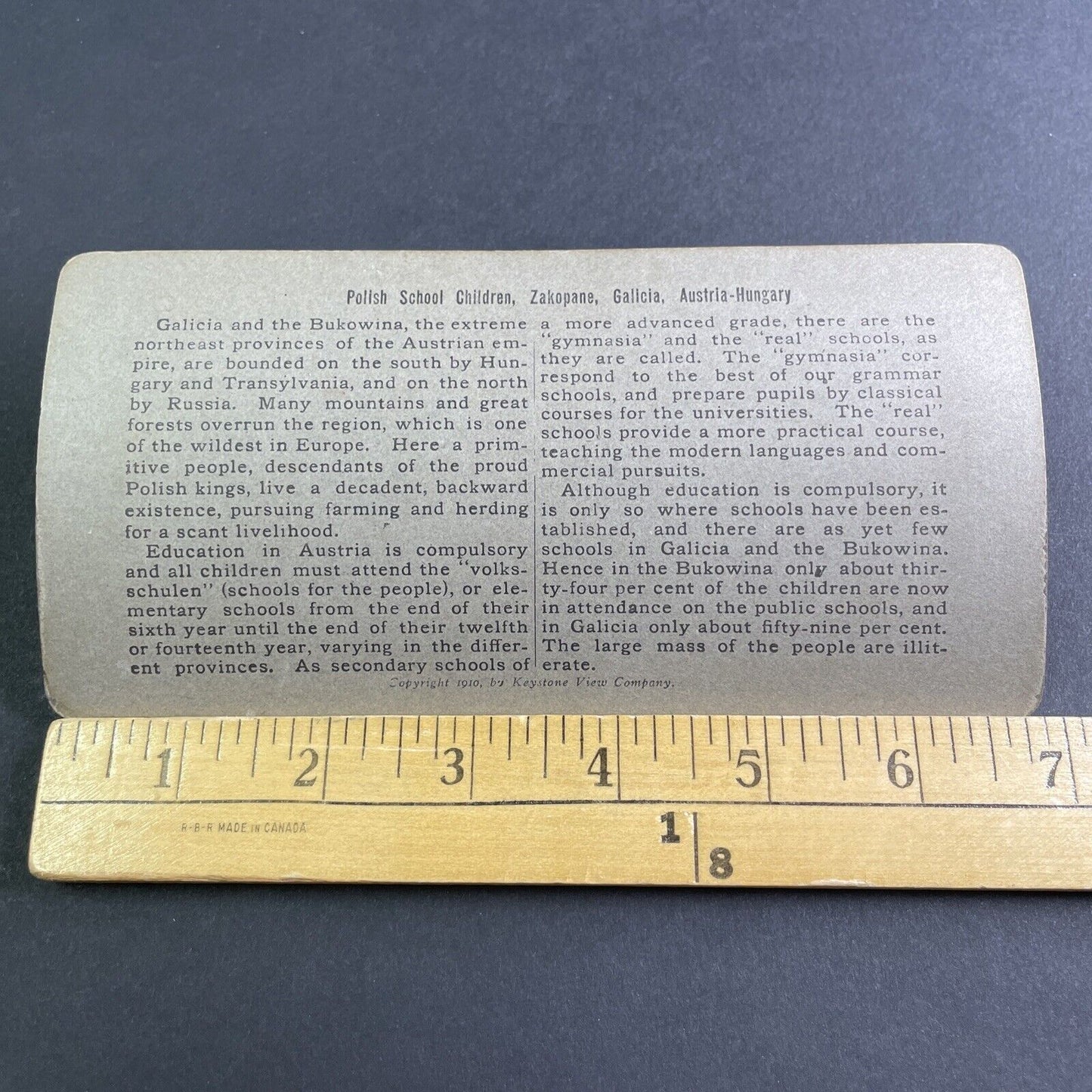Antique 1910 Children In Zakopane Poland Stereoview Photo Card P2189