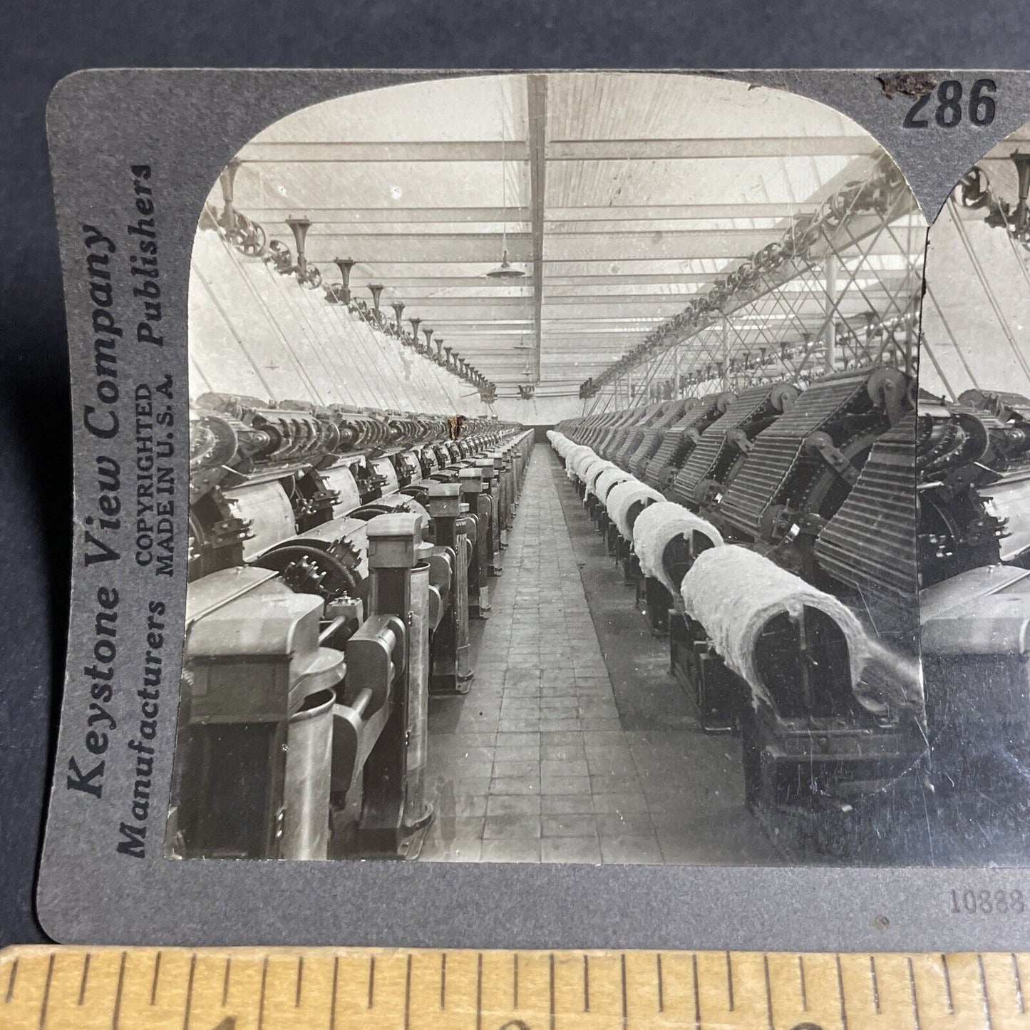 Antique 1910s Cotton Mill In Orizaba Mexico Stereoview Photo Card P4444