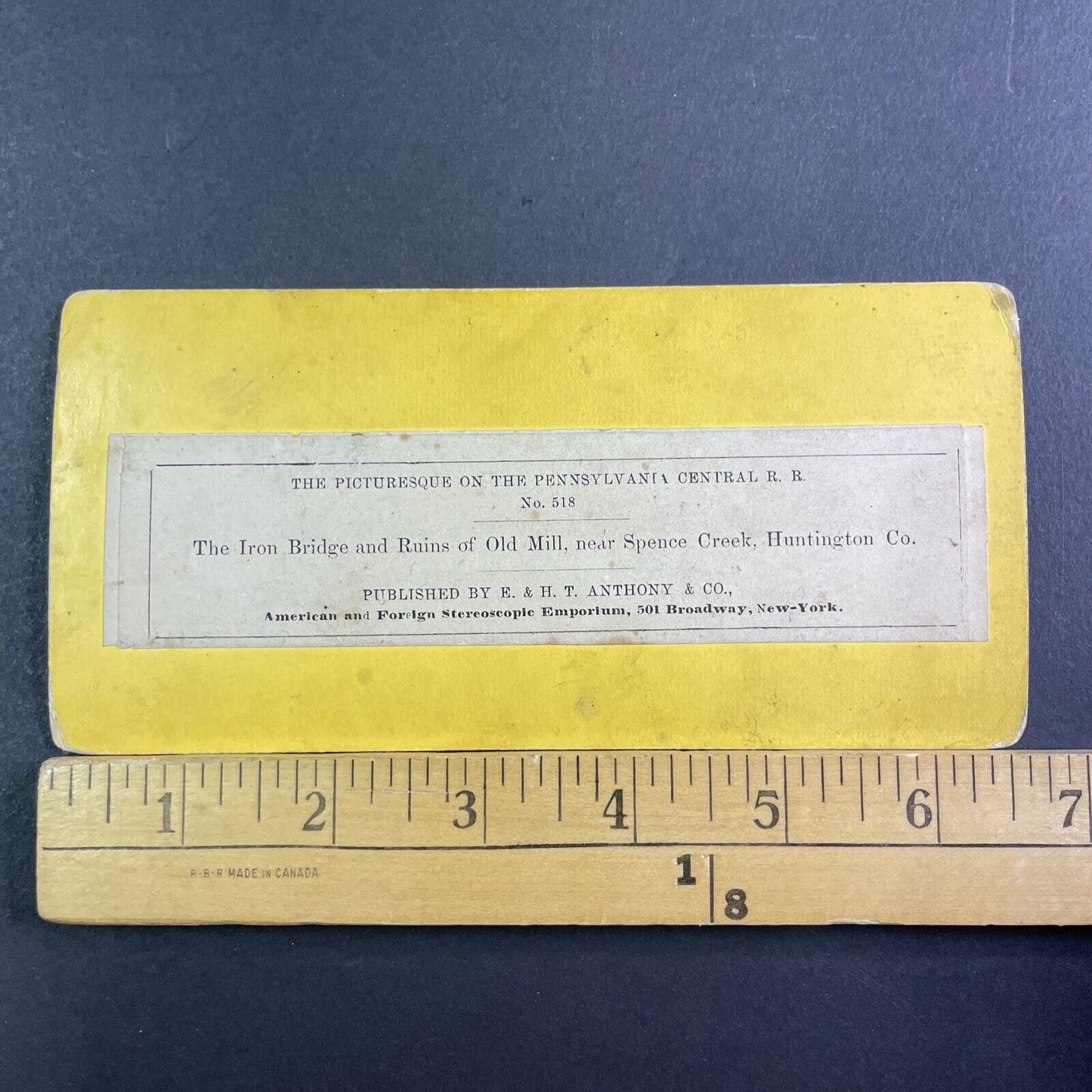 Spence Creek Huntington PA Stereoview E&HT Anthony Antique c1870 X3261