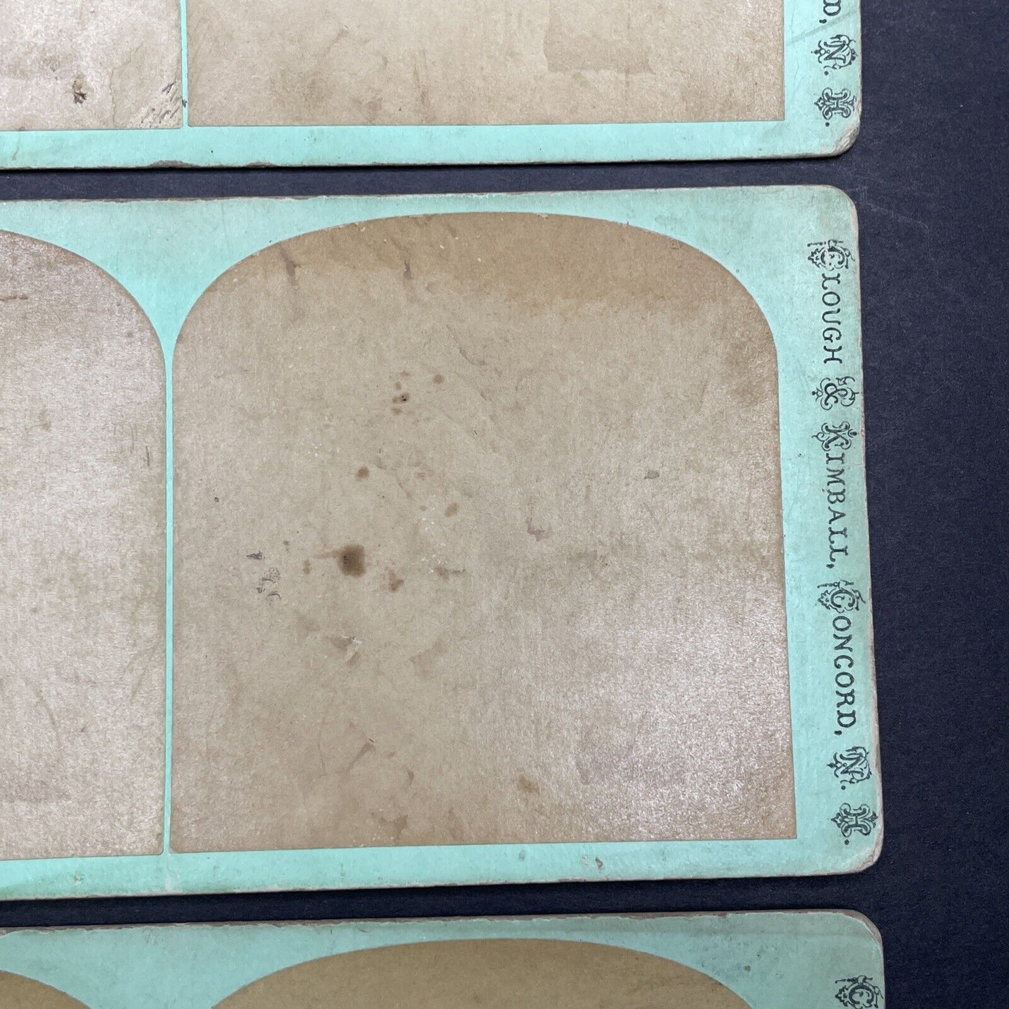 Lot Of 3 Antique Overexposed 'Blank' Stereoview Photo Cards From 1871 P580-116