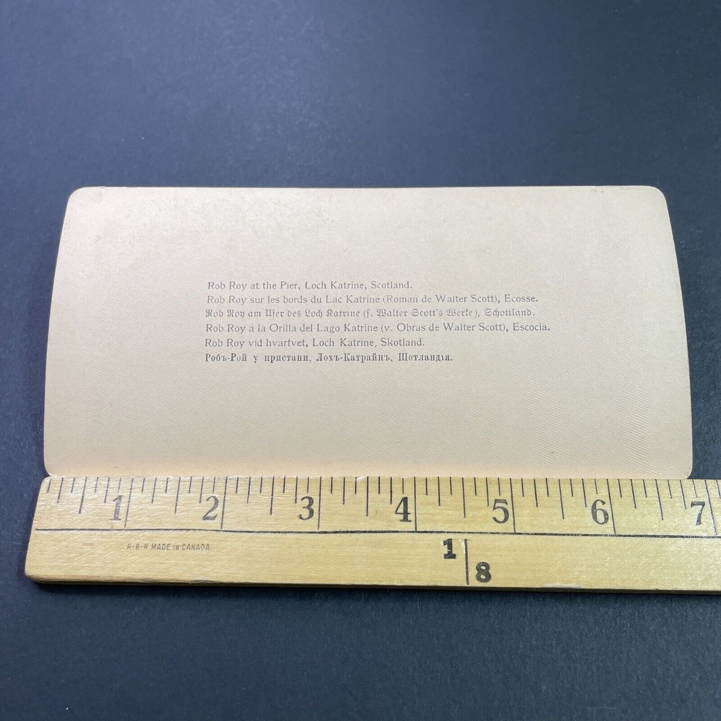 Antique 1896 Rob Roy Steamship Loch Katrine Scotland Stereoview Photo Card P3811