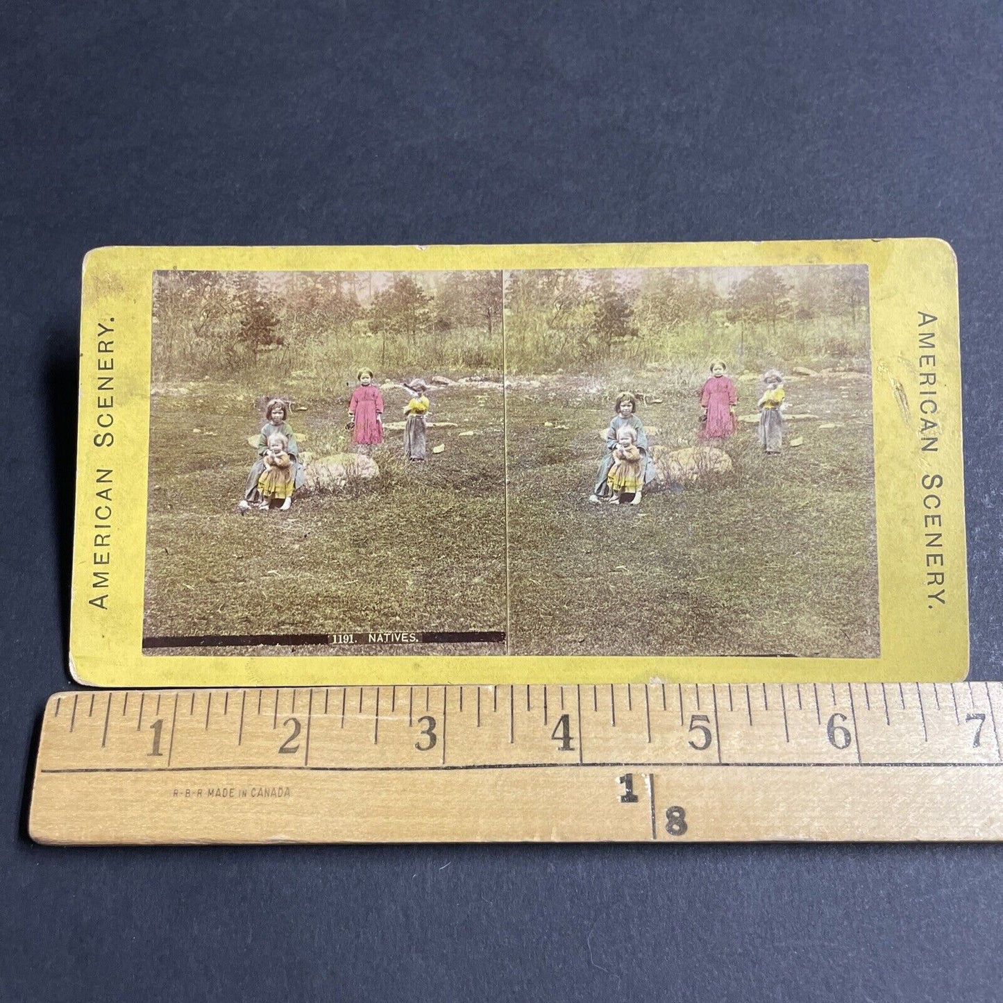 Antique 1870s Shoshone Native American Indian Girls Stereoview Photo Card P4772