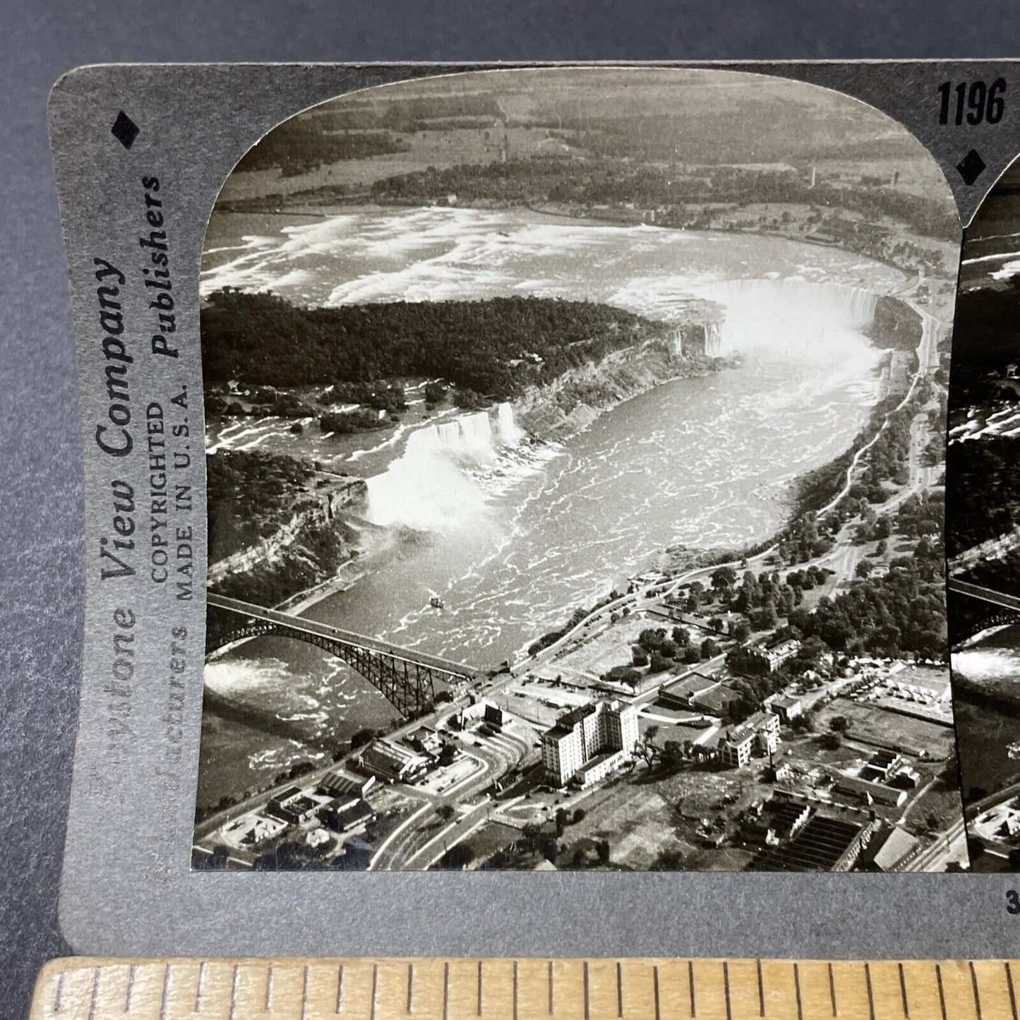 Antique 1930s Clifton Hill Niagara Falls Ontraio Stereoview Photo Card V2642