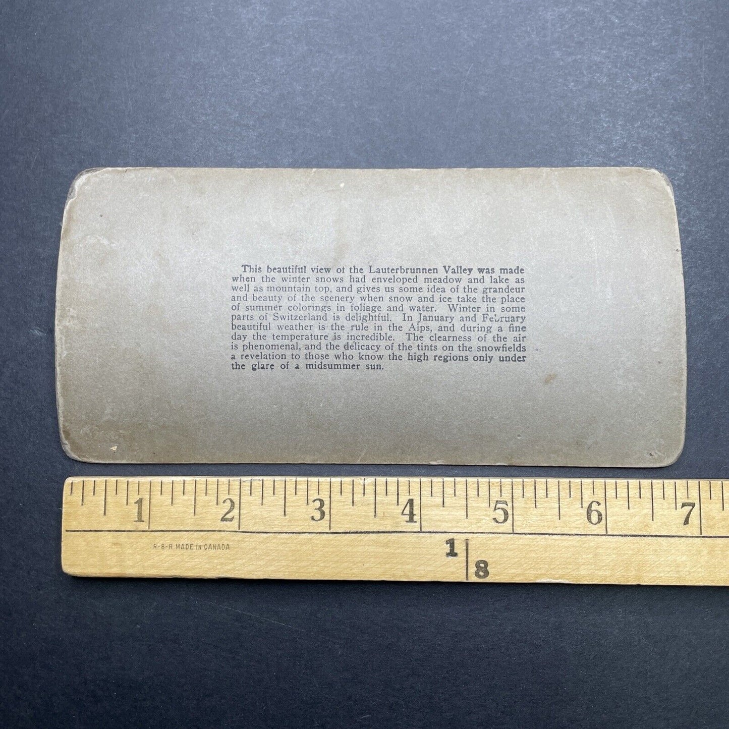 Antique 1905 Train In Lauterbrunnen Switzerland Stereoview Photo Card P580-080