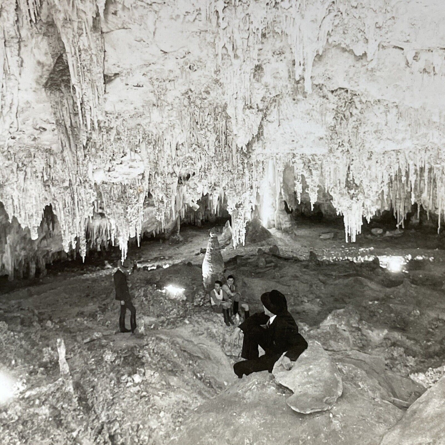 Antique 1920s Carlsbad Caverns New Mexico Stereoview Photo Card V2816