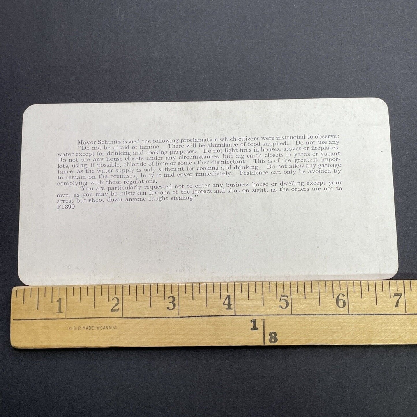 Antique 1910s San Francisco Earthquake China Town Stereoview Photo Card 2300-15