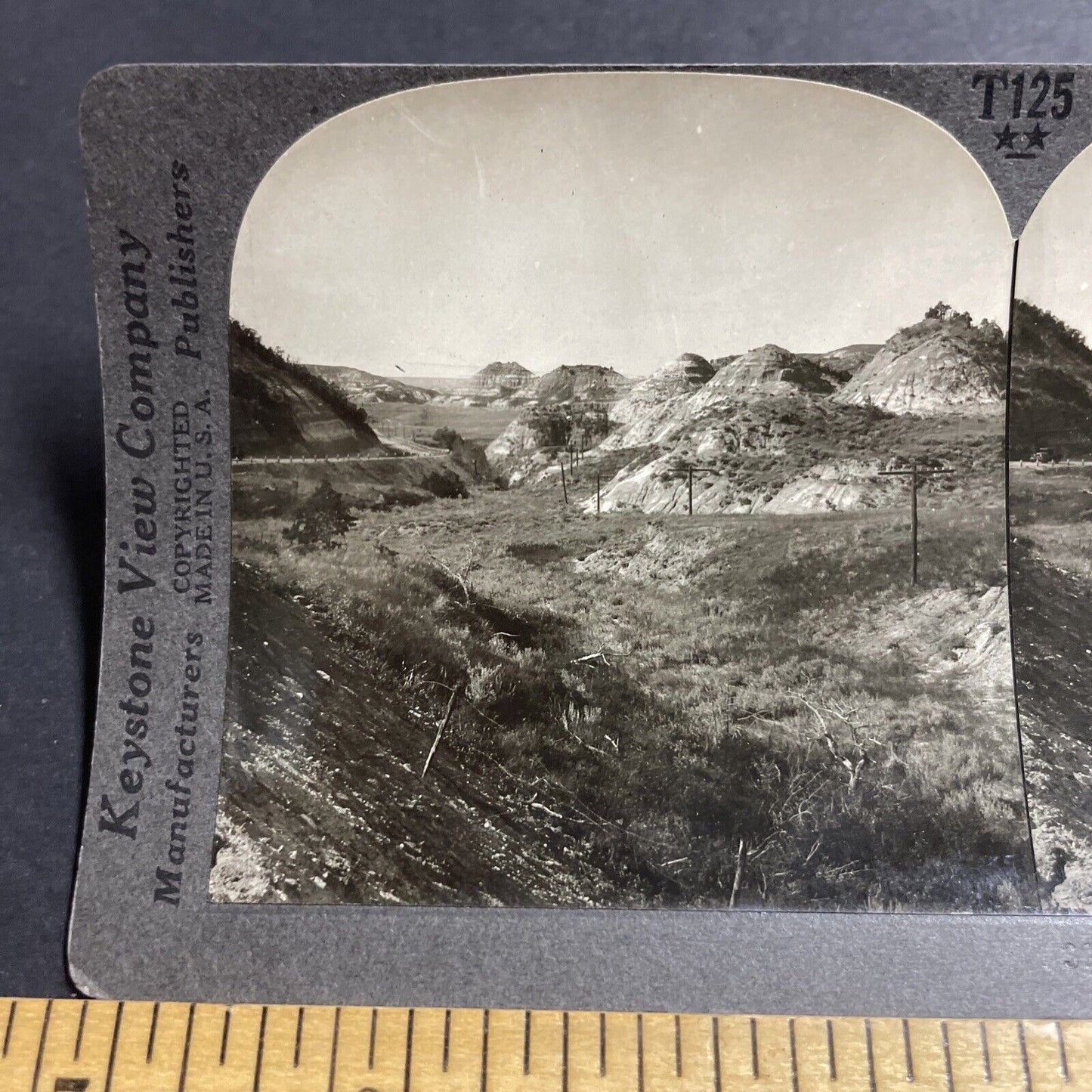 Antique 1910s Dickinson North Dakota Pyramids Stereoview Photo Card P5042