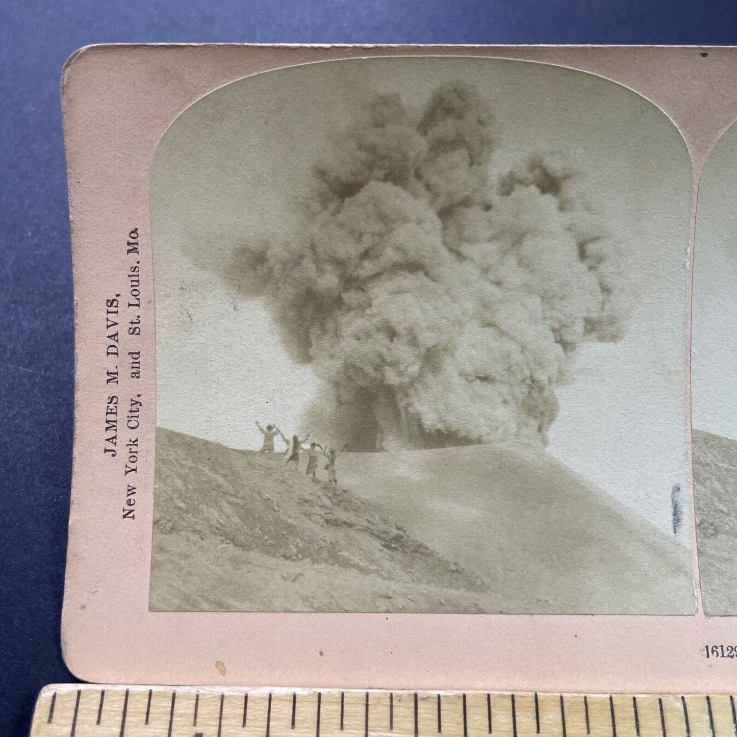 Antique 1904 Huge Volcano Eruption In Indonesia Stereoview Photo Card P3915