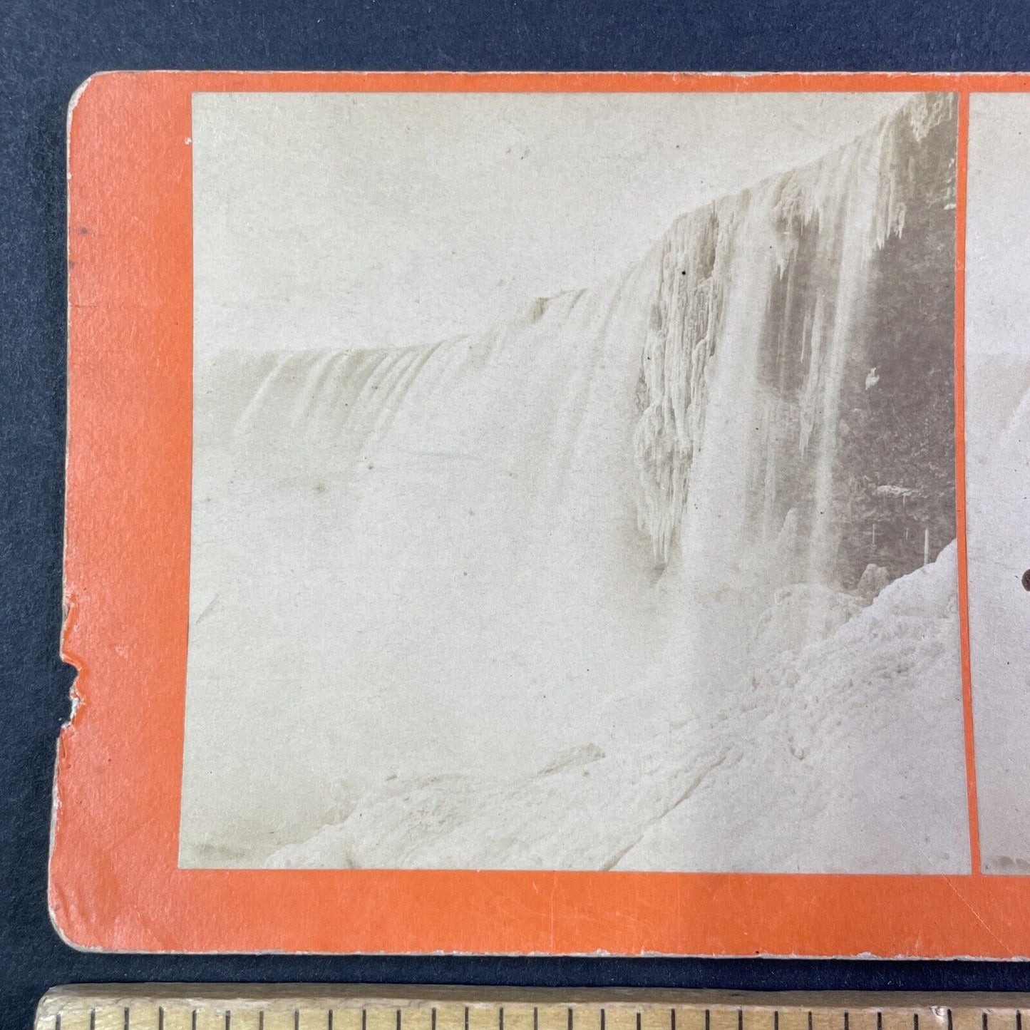 Horseshoe Waterfall Niagara Falls Stereoview B.W. Kilburn Antique c1870s Y2550