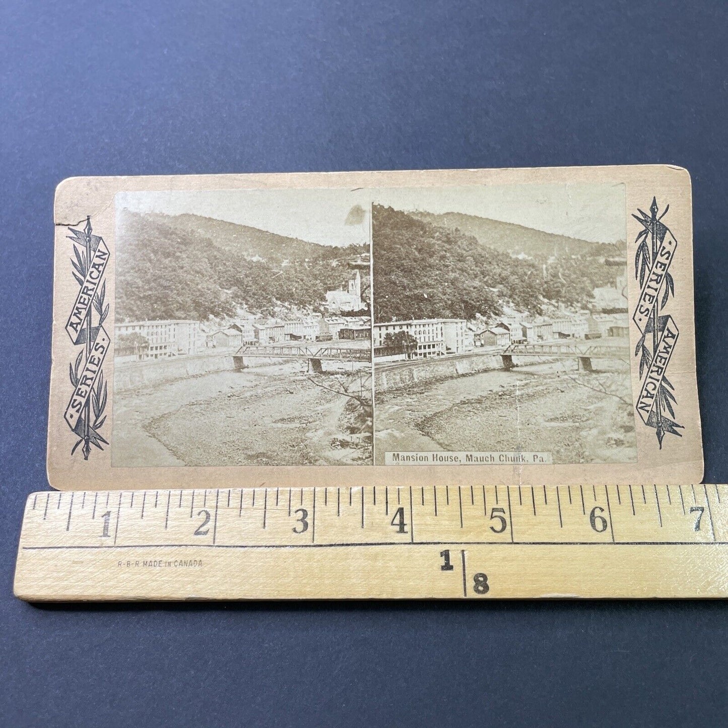Antique 1870s Jim Thorpe Pennsylvania Stereoview Photo Card P3061