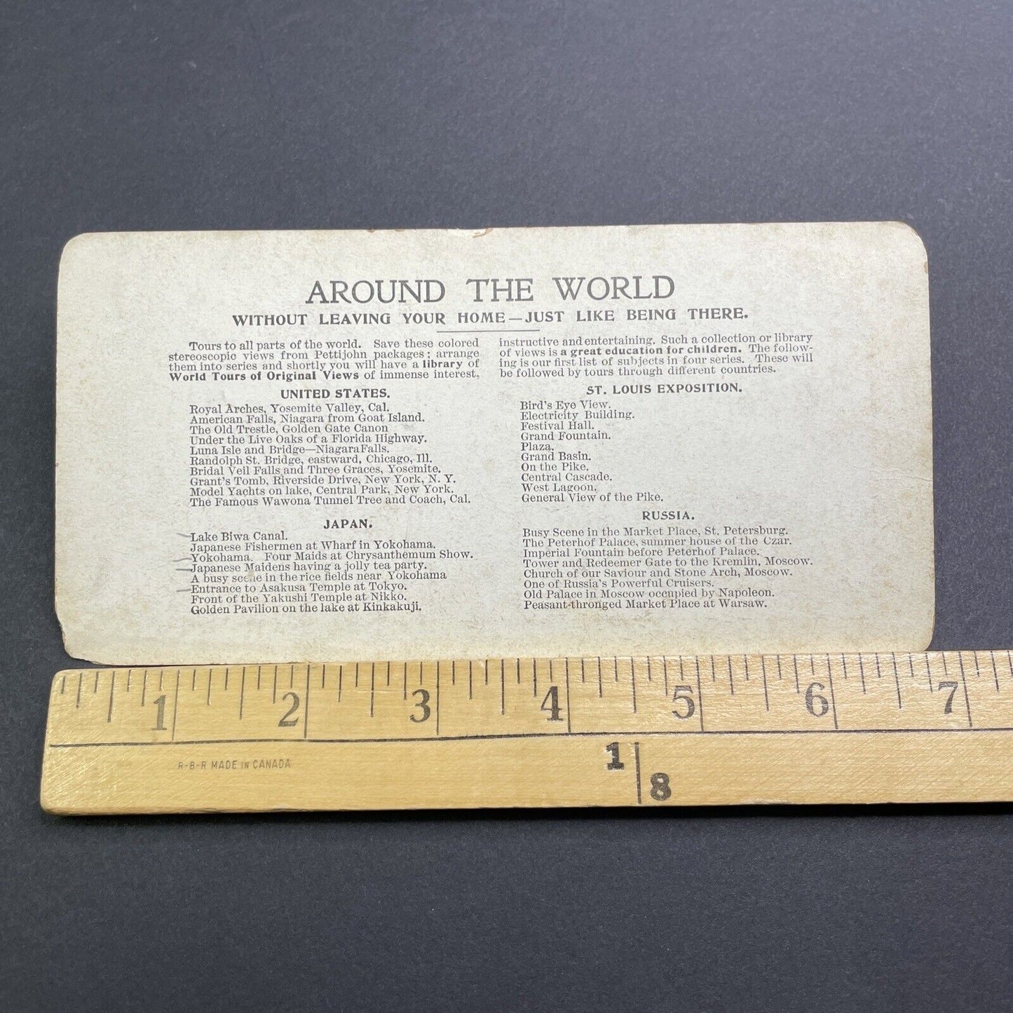 Antique 1905 Lake Biwa Canal Kyoto Japan Stereoview Photo Card V475