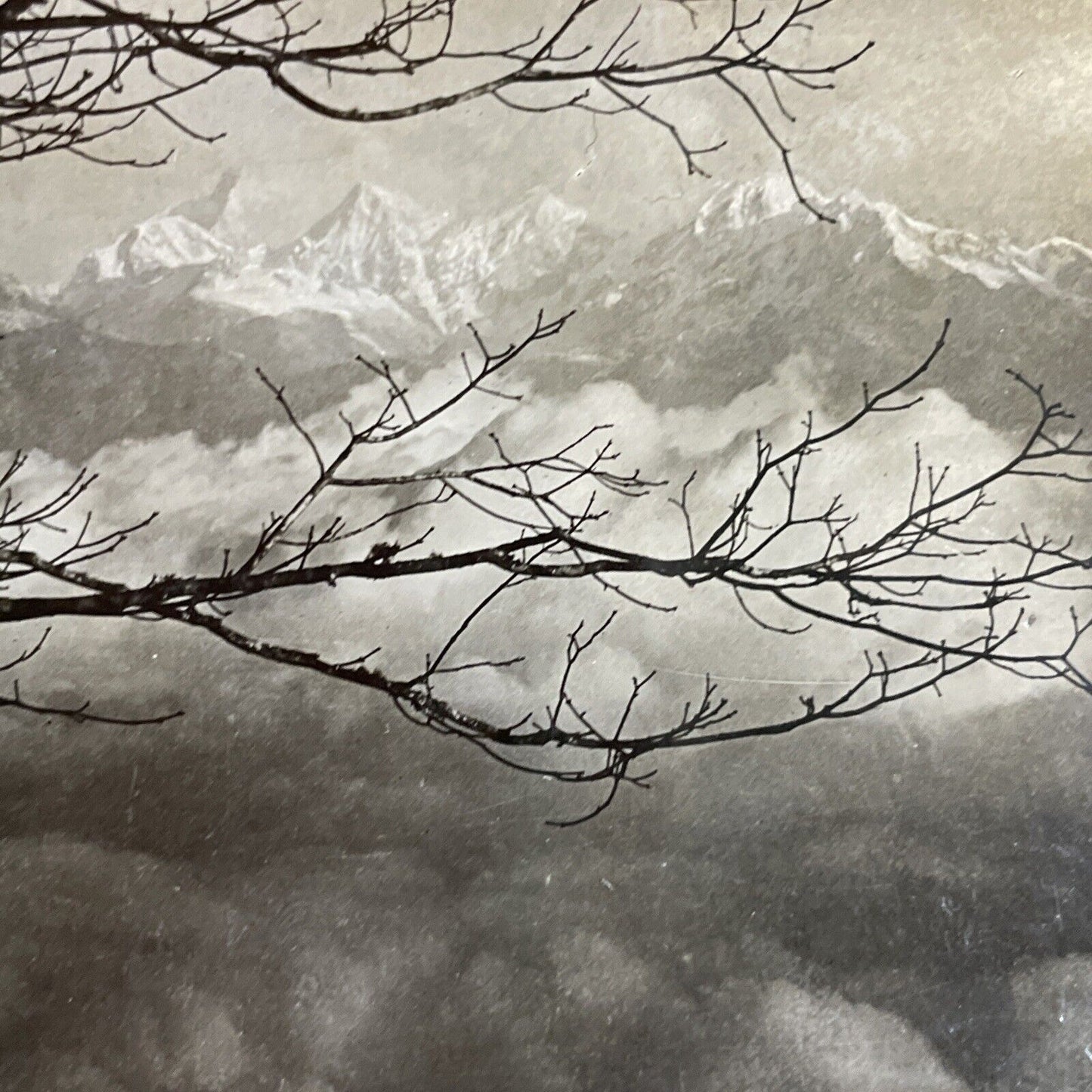 Antique 1910s Himalayas Mountains Nepal Stereoview Photo Card P3620