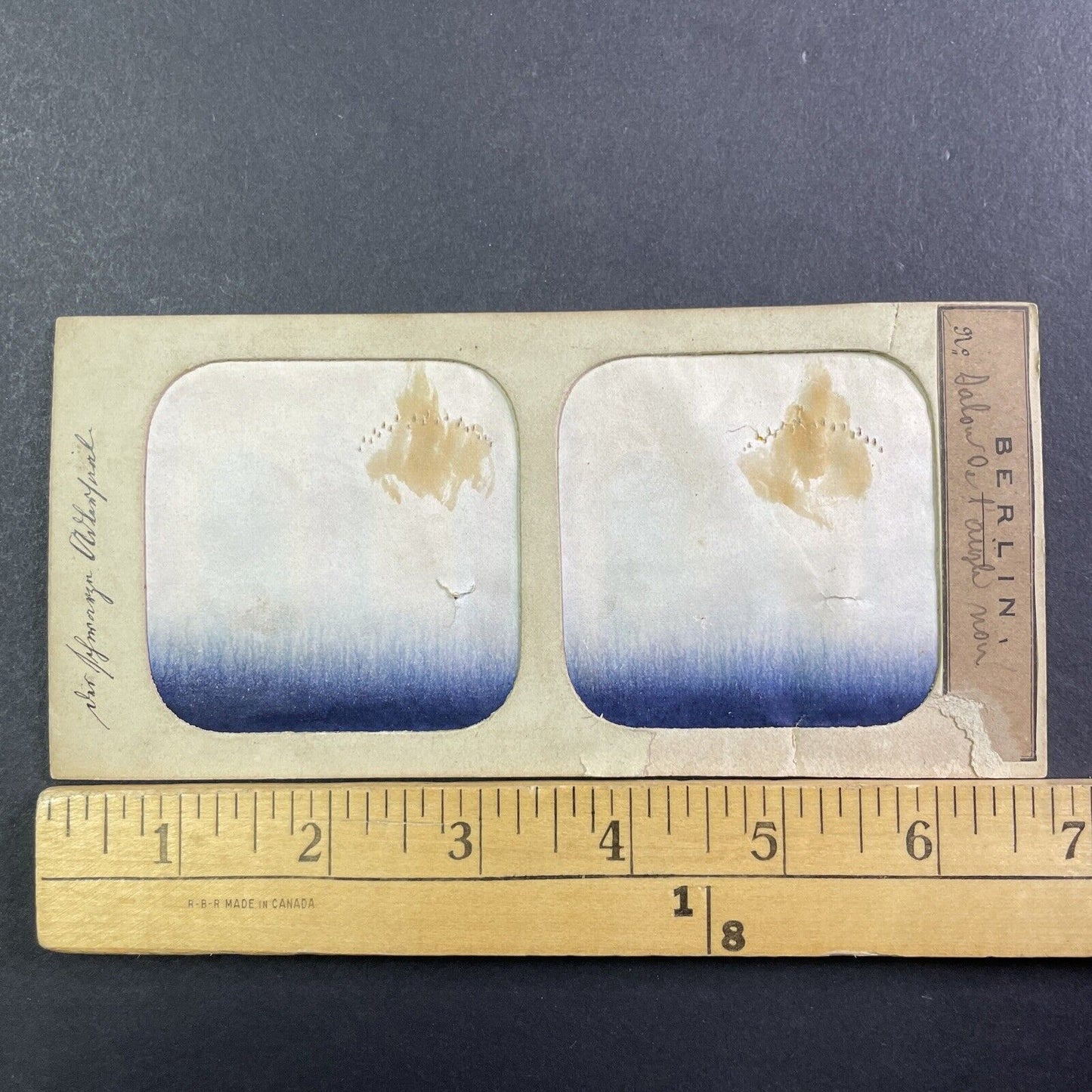 Black Eagle Chamber Berlin Palace Stereoview French Tissue Antique c1860s XT2117