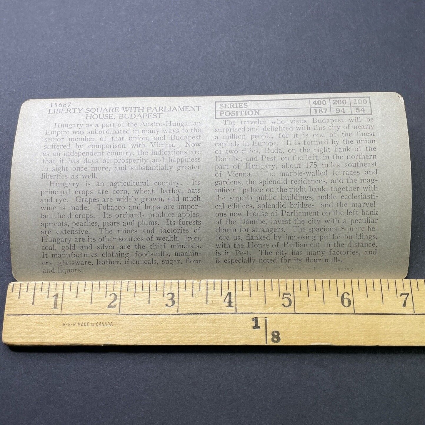 Antique 1910s Government Buildings Budapest Hungary Stereoview Photo Card P2735