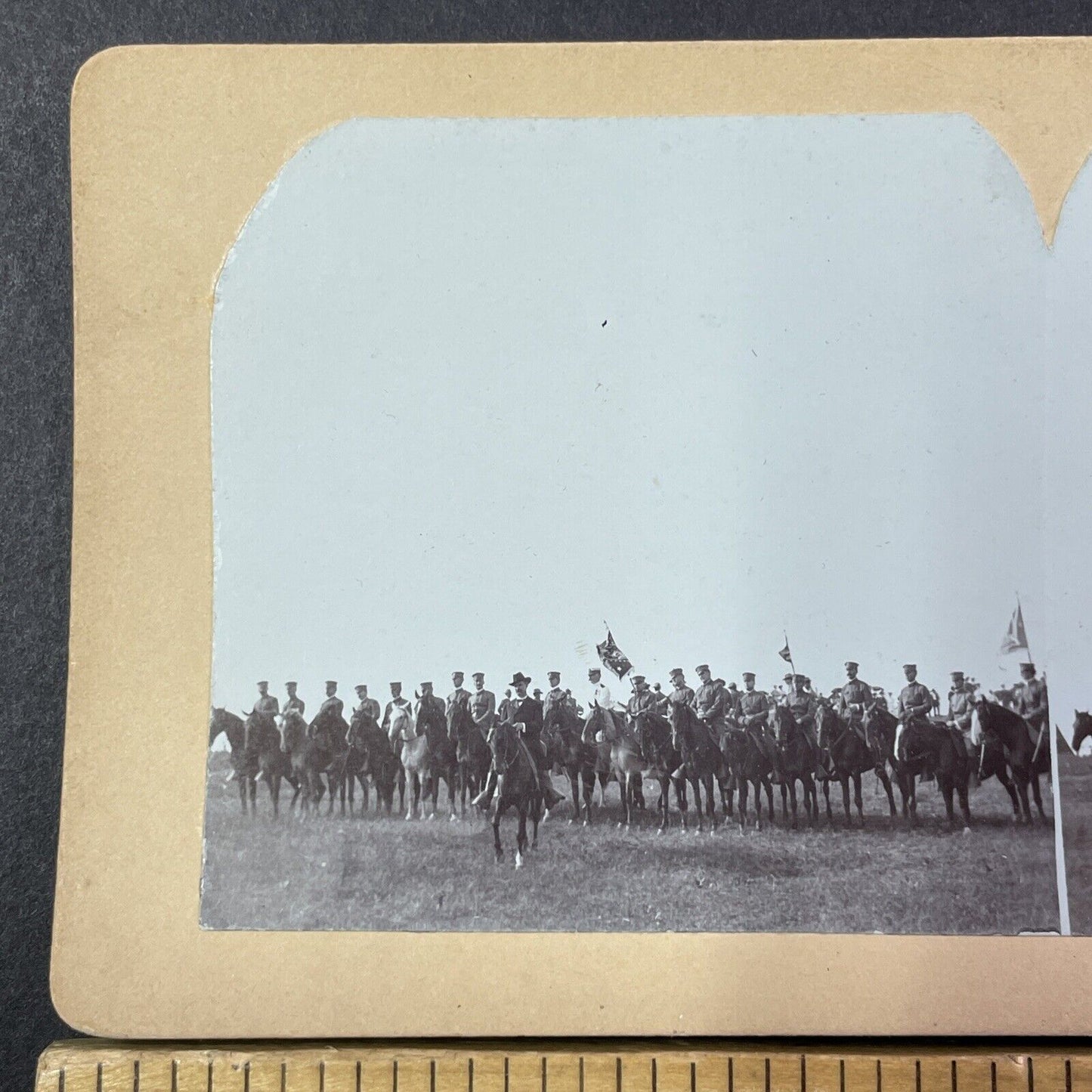 China Boxer Rebellion? Stereoview Legation Troops Antique c1900 X2818