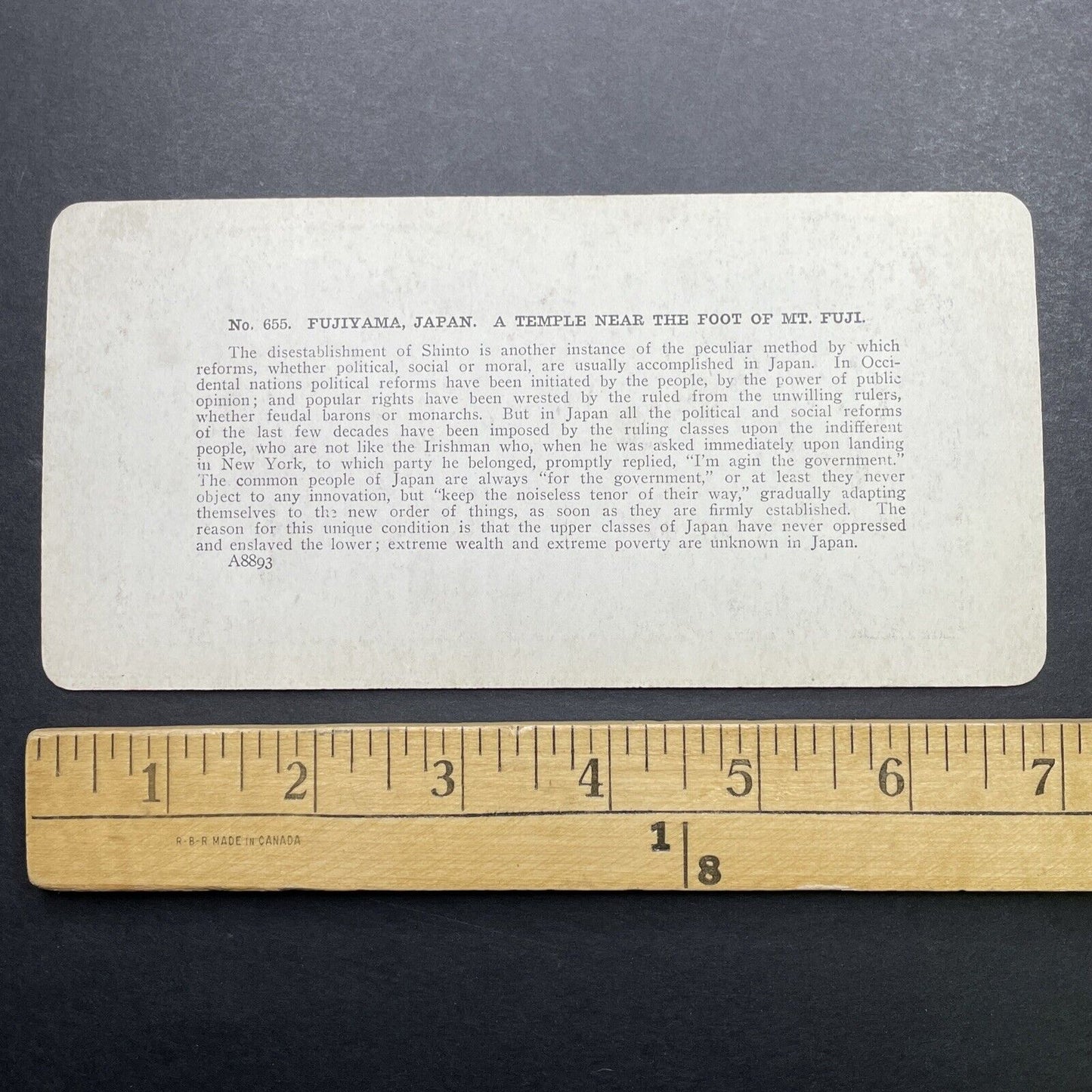 Antique 1905 Traditional Dress Fujiyama Japan Stereoview Photo Card P580-094