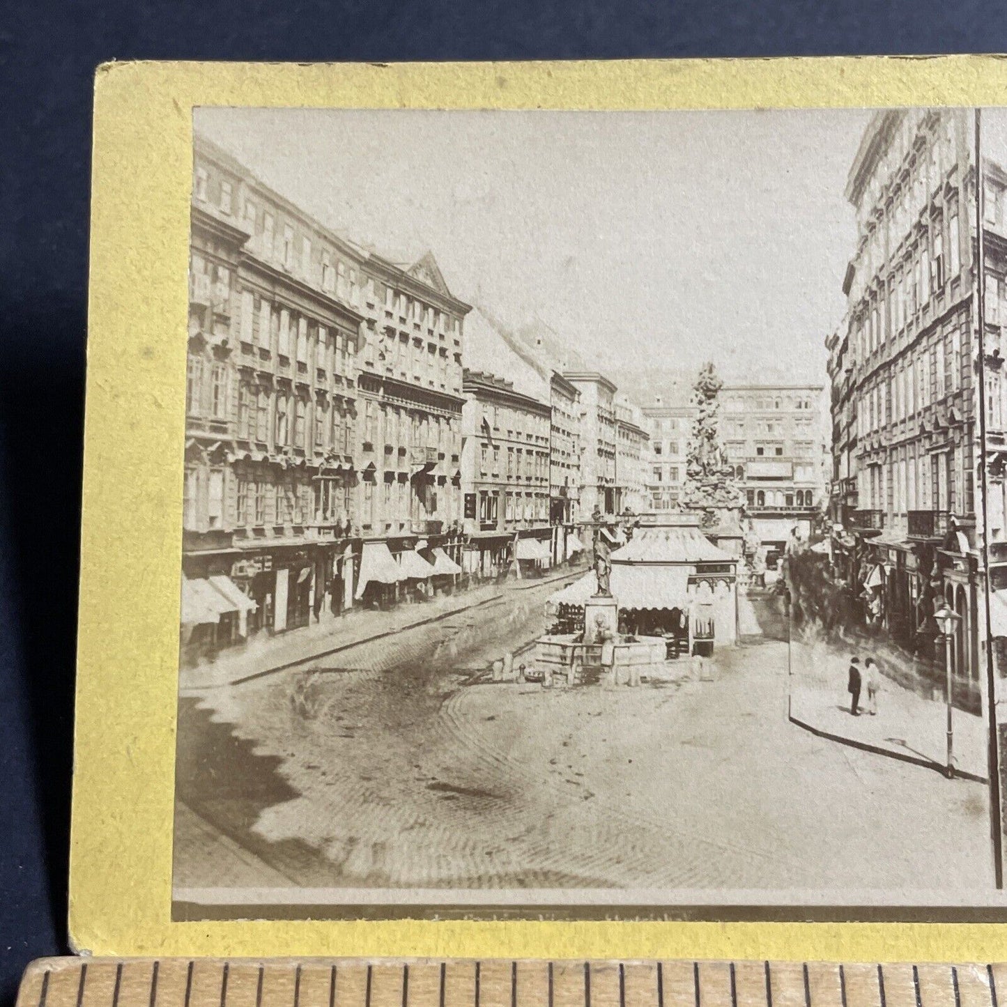 Antique 1870s Graben Vienna Austria City Center Stereoview Photo Card P5190