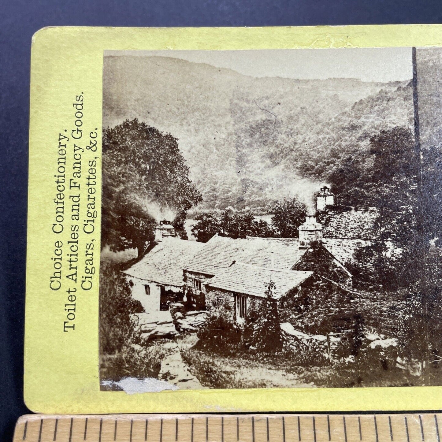 Antique 1870s Betws-y-Coed Village Wales England Stereoview Photo Card P4124