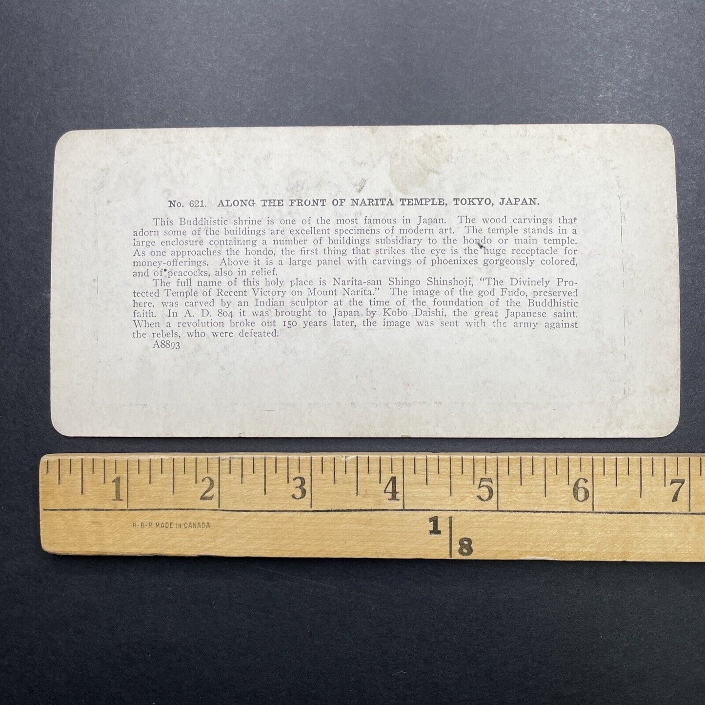 Antique 1905 Narita Temple Tokyo Japan Stereoview Photo Card P580-092