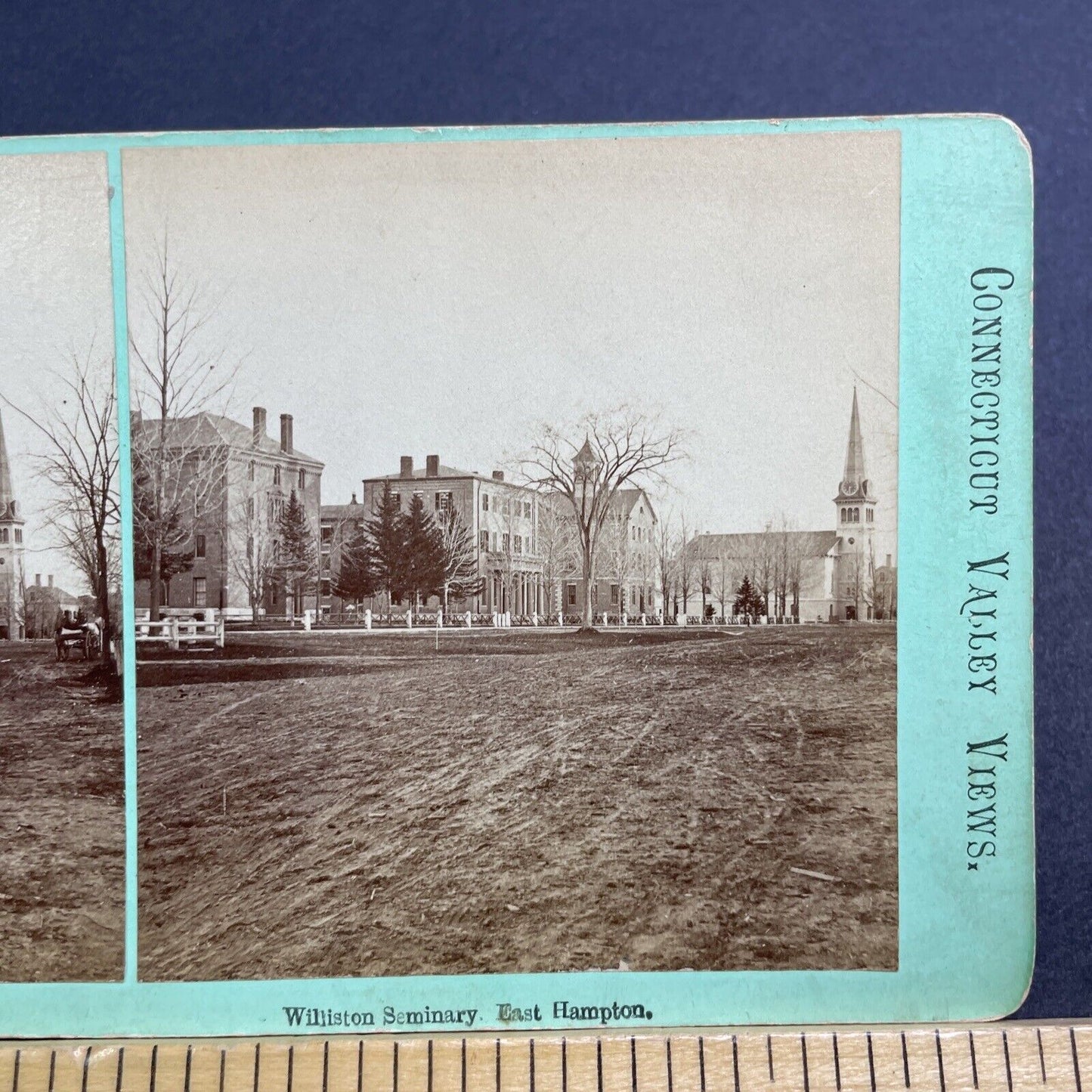 Antique 1870s Williston Chinese School Easthampton MA Stereoview Photo Card V464