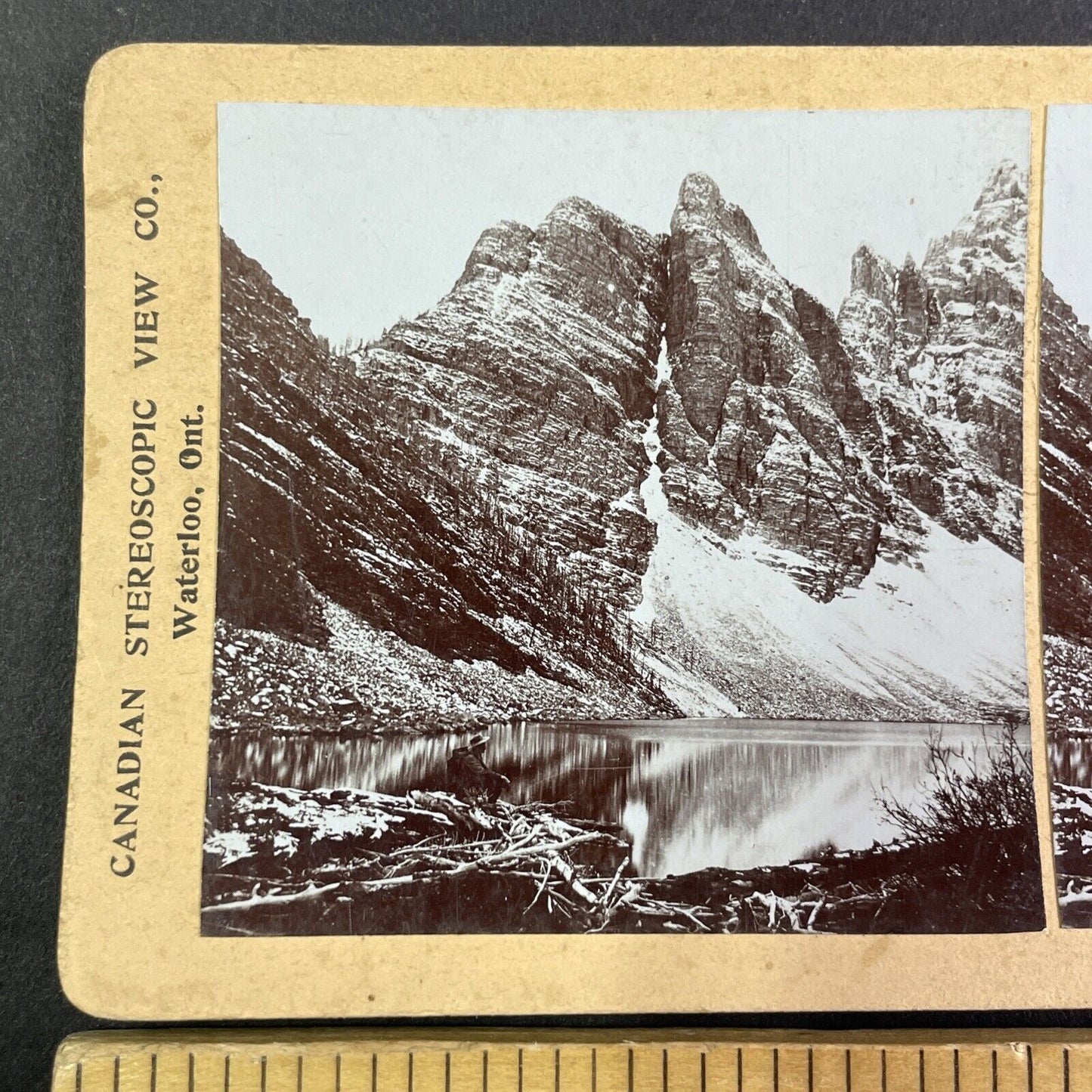 Lake Agnes British Columbia Canada Stereoview CPR Rail Views c1899 Y2108