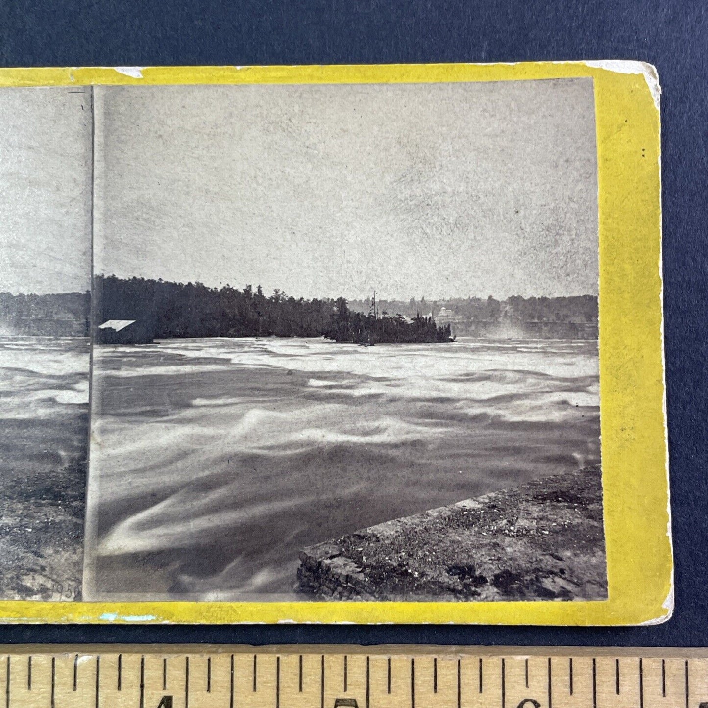 Top Of The Niagara River Above Falls Stereoview E&HT Anthony Antique c1868 X3655