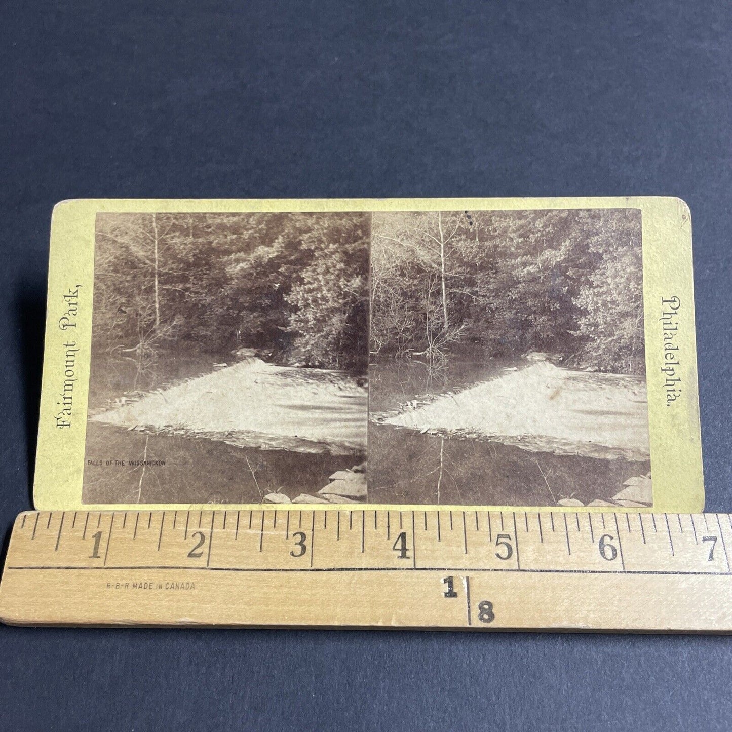 Antique 1870s Wissahickon Creek Philadelphia PA Stereoview Photo Card P4807