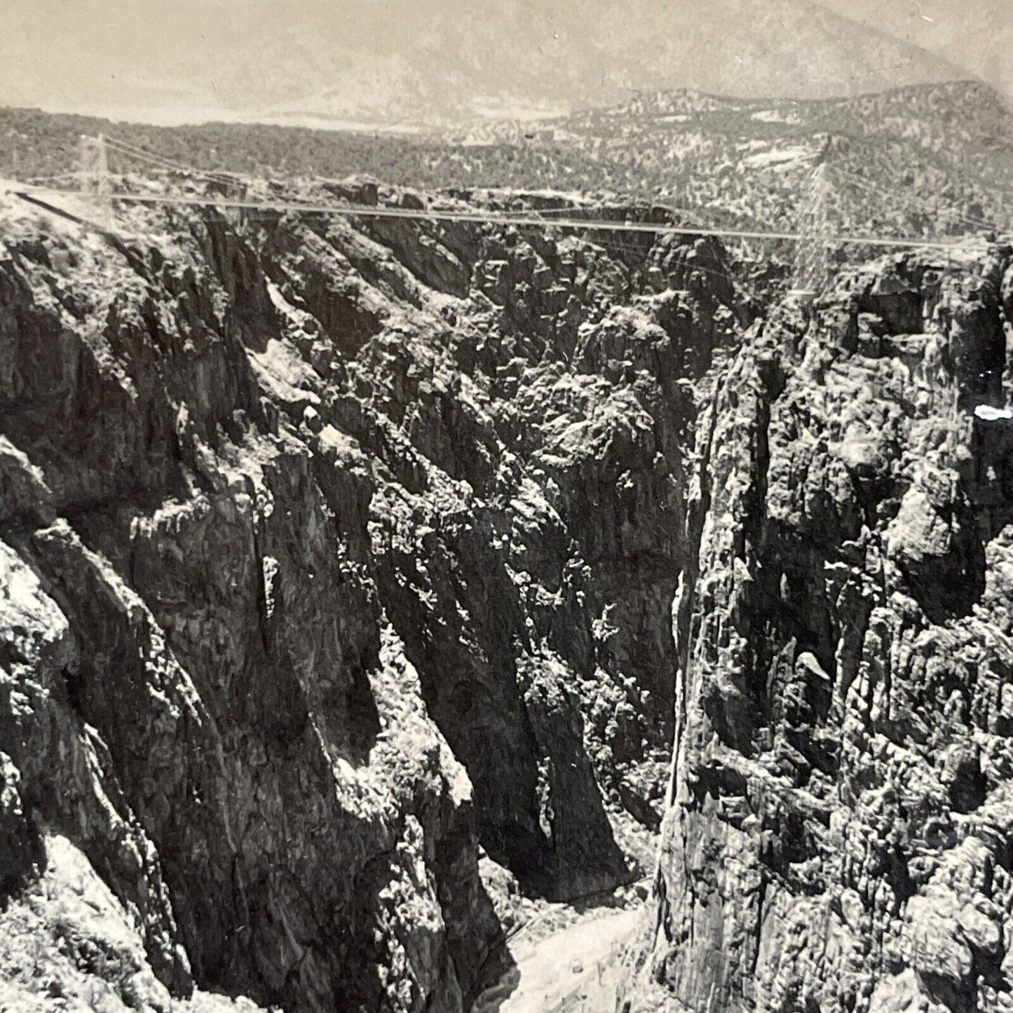 Antique 1930s The World's Highest Bridge Colorado Stereoview Photo Card P4966