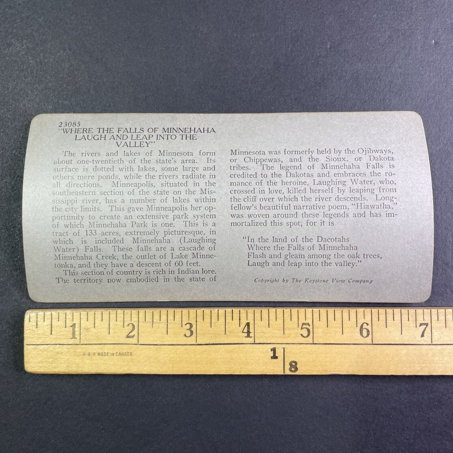 Minnehaha Falls Minneapolis Minnesota Stereoview Antique c1909 Y1174