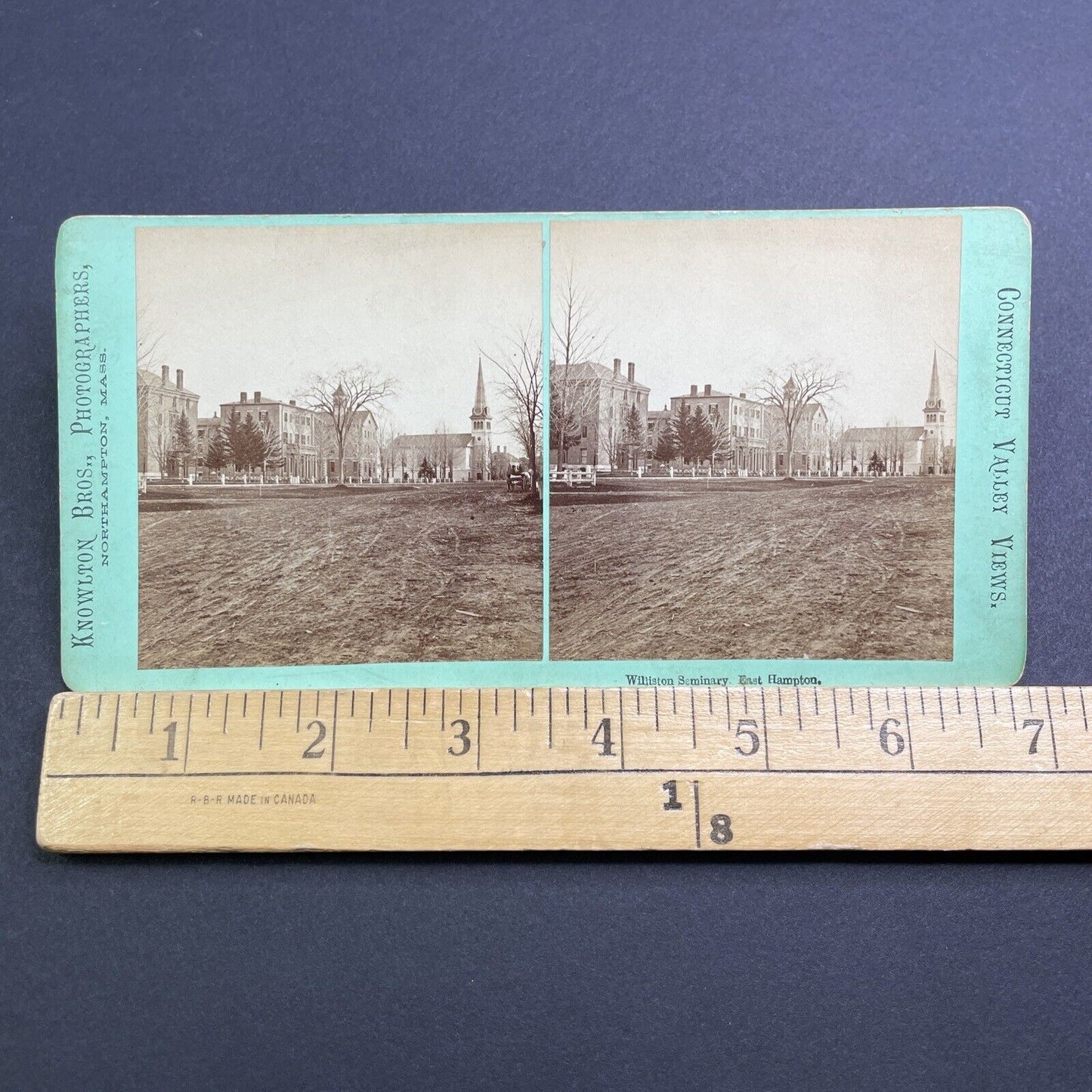 Antique 1870s Williston Chinese School Easthampton MA Stereoview Photo Card V464