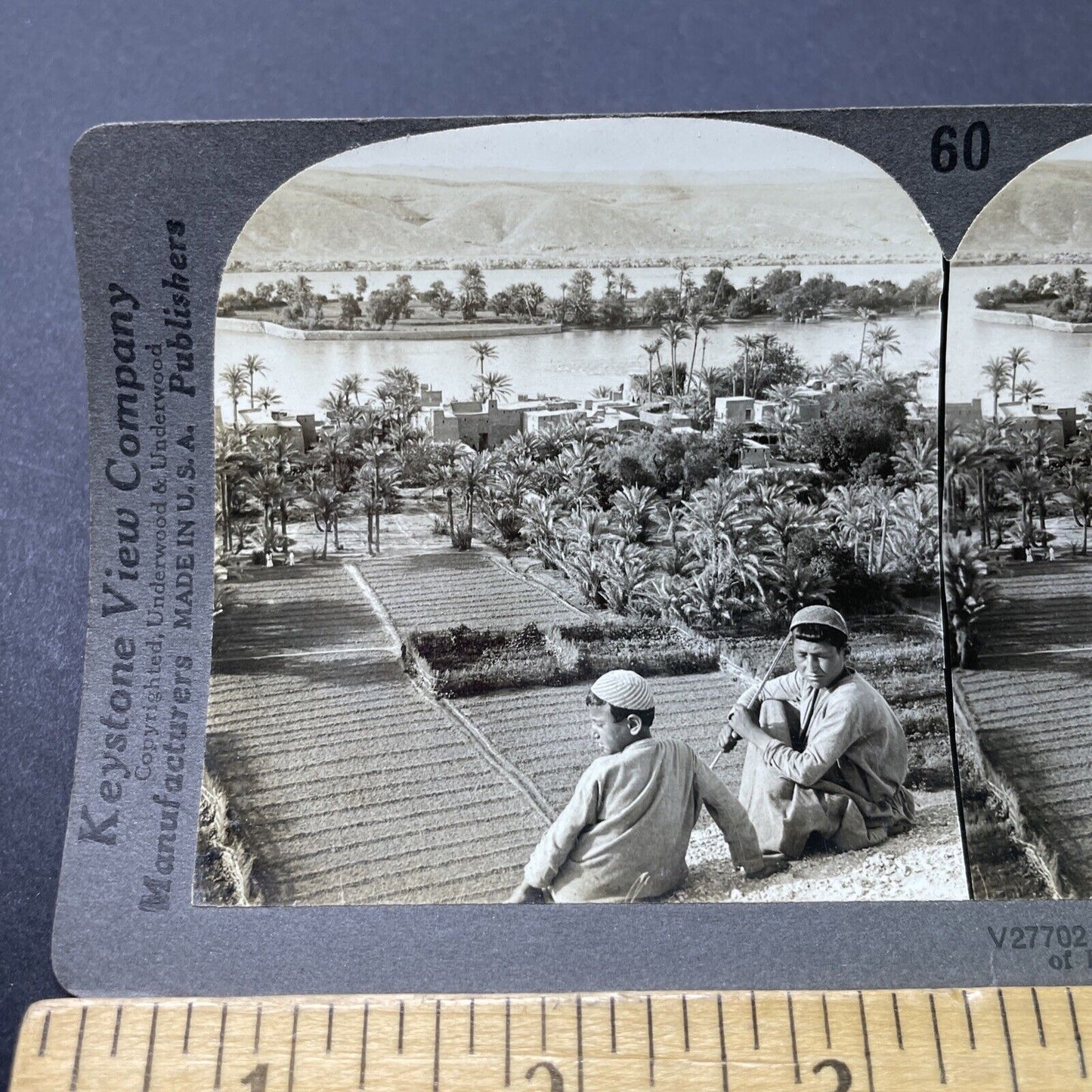 Antique 1910s Children Playing In Central Iraq Stereoview Photo Card P2740
