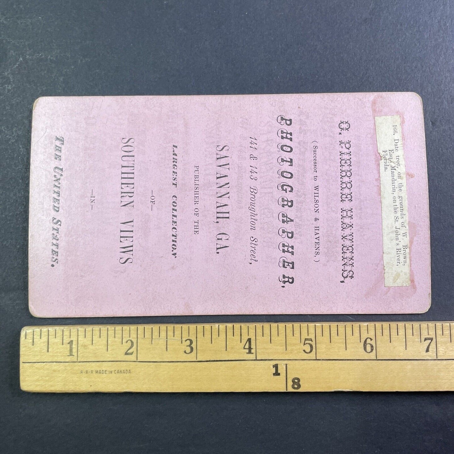 W. Brown House Stereoview Mandarin Florida O. Pierre Havens Antique c1870s Y071