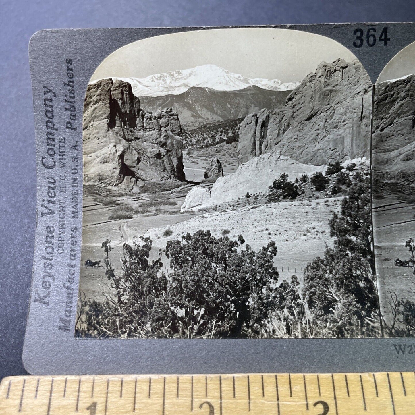 Antique 1910s Garden Of The Gods Gateway Colorado Stereoview Photo Card P3213