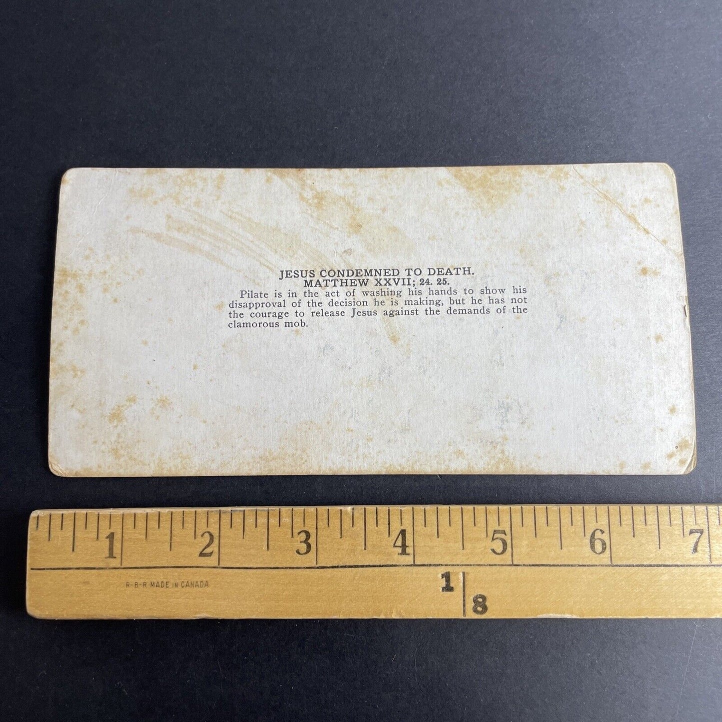 Antique 1902 Jesus Condemned By Romans Re-Enactment Stereoview Photo Card P1033