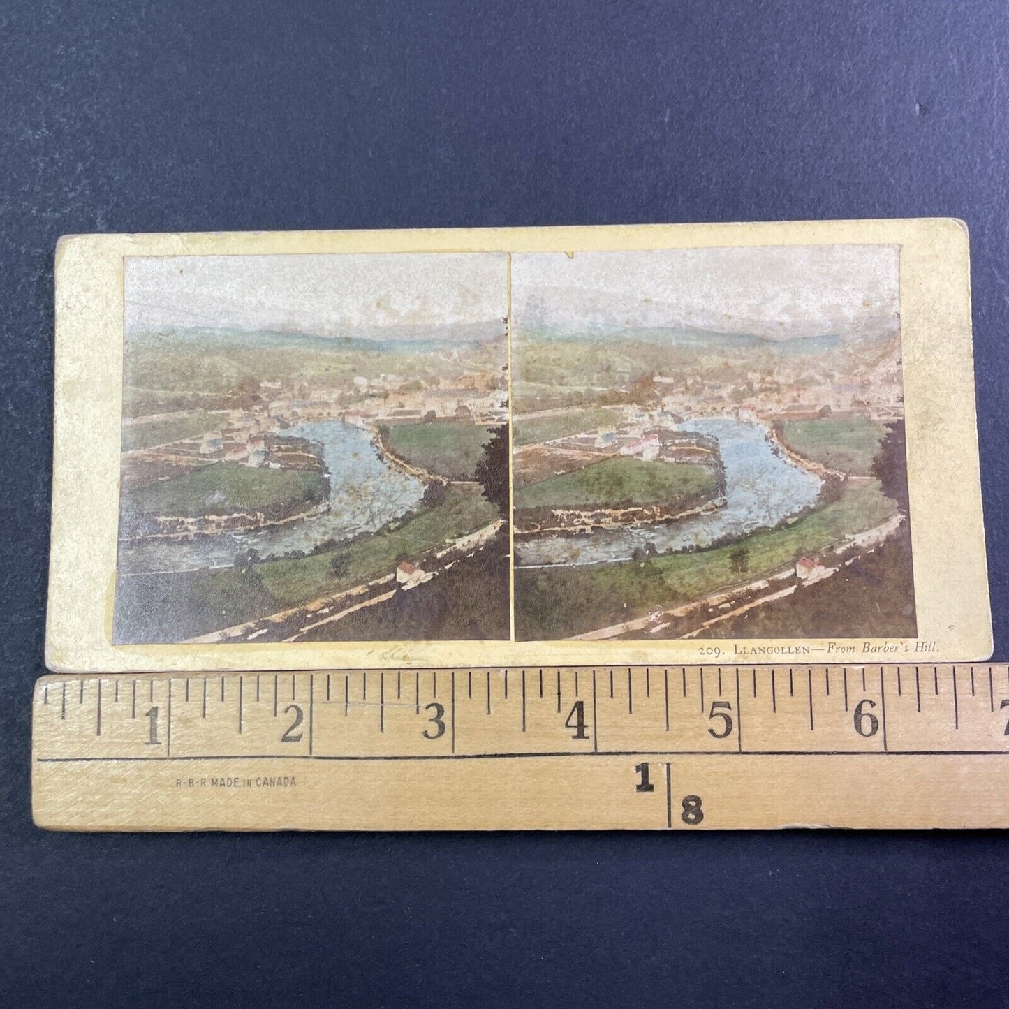 Llangollen Wales England Stereoview From Bunker Hill Antique c1865 X3550